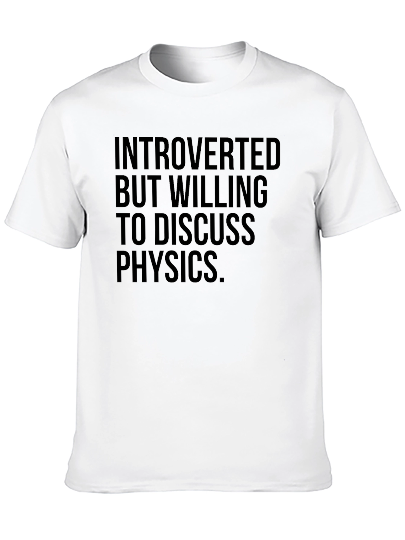 Black Introverted Physics T-Shirt - Black view 10
