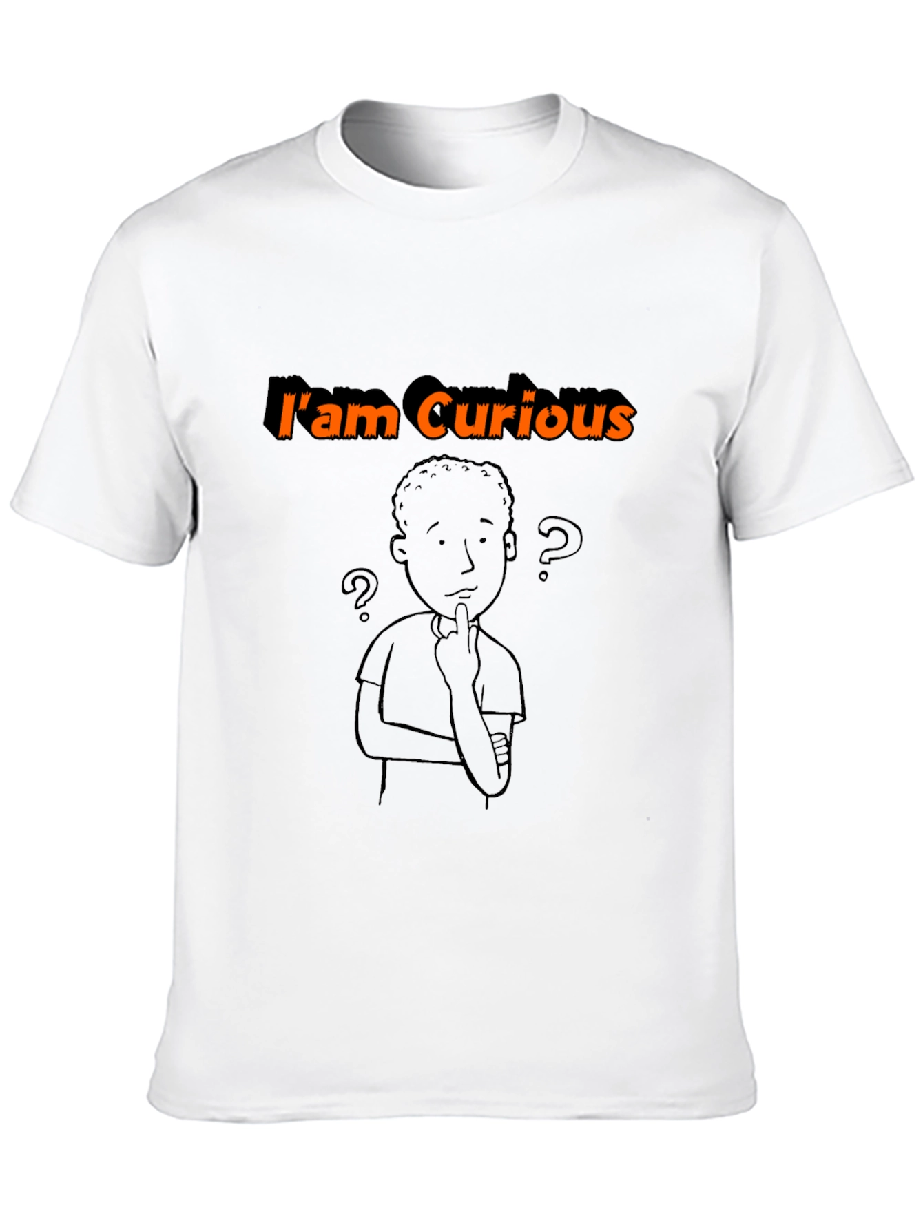 Black I'm Curious Black Graphic Tee view 10