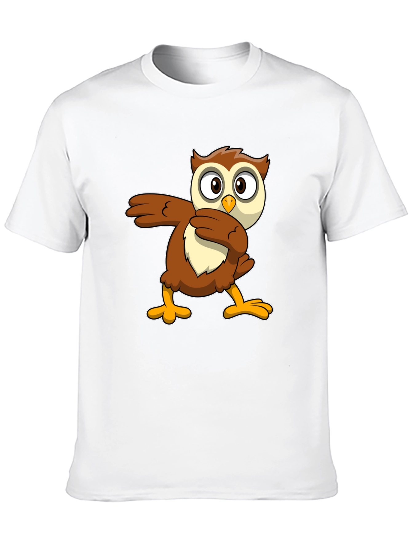 Black Funny Owl Dab Dance Graphic T-Shirt view 10