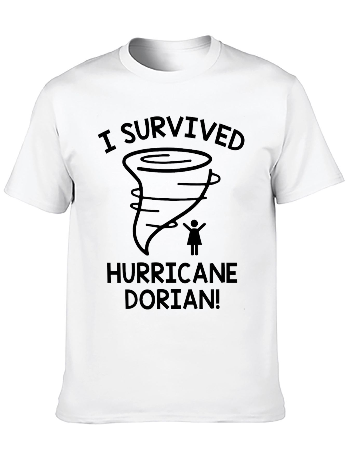 Black I Survived Hurricane Dorian T-Shirt view 10