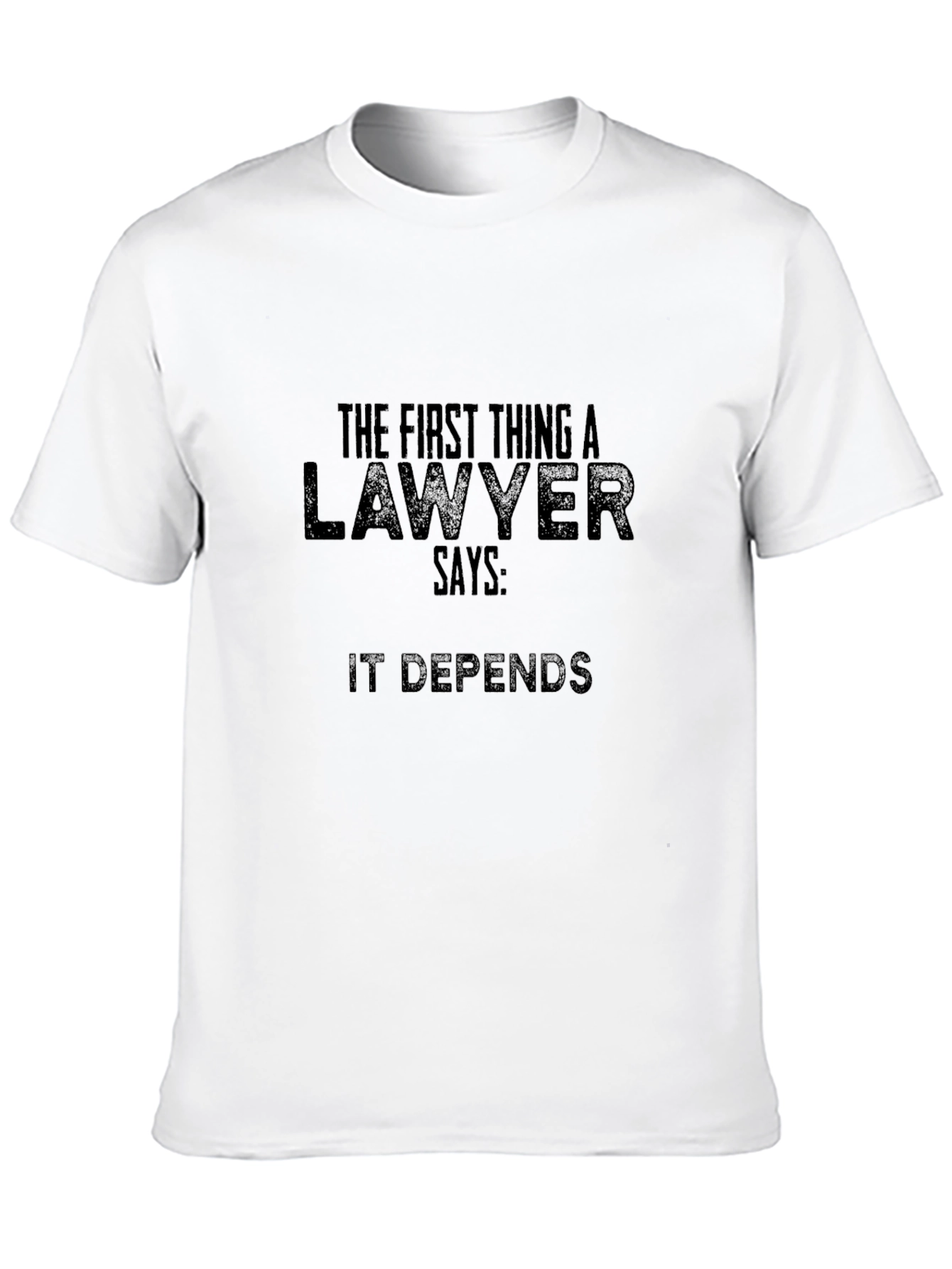 Black Lawyer Humor T-Shirt - "It Depends" Funny Legal Tee view 10