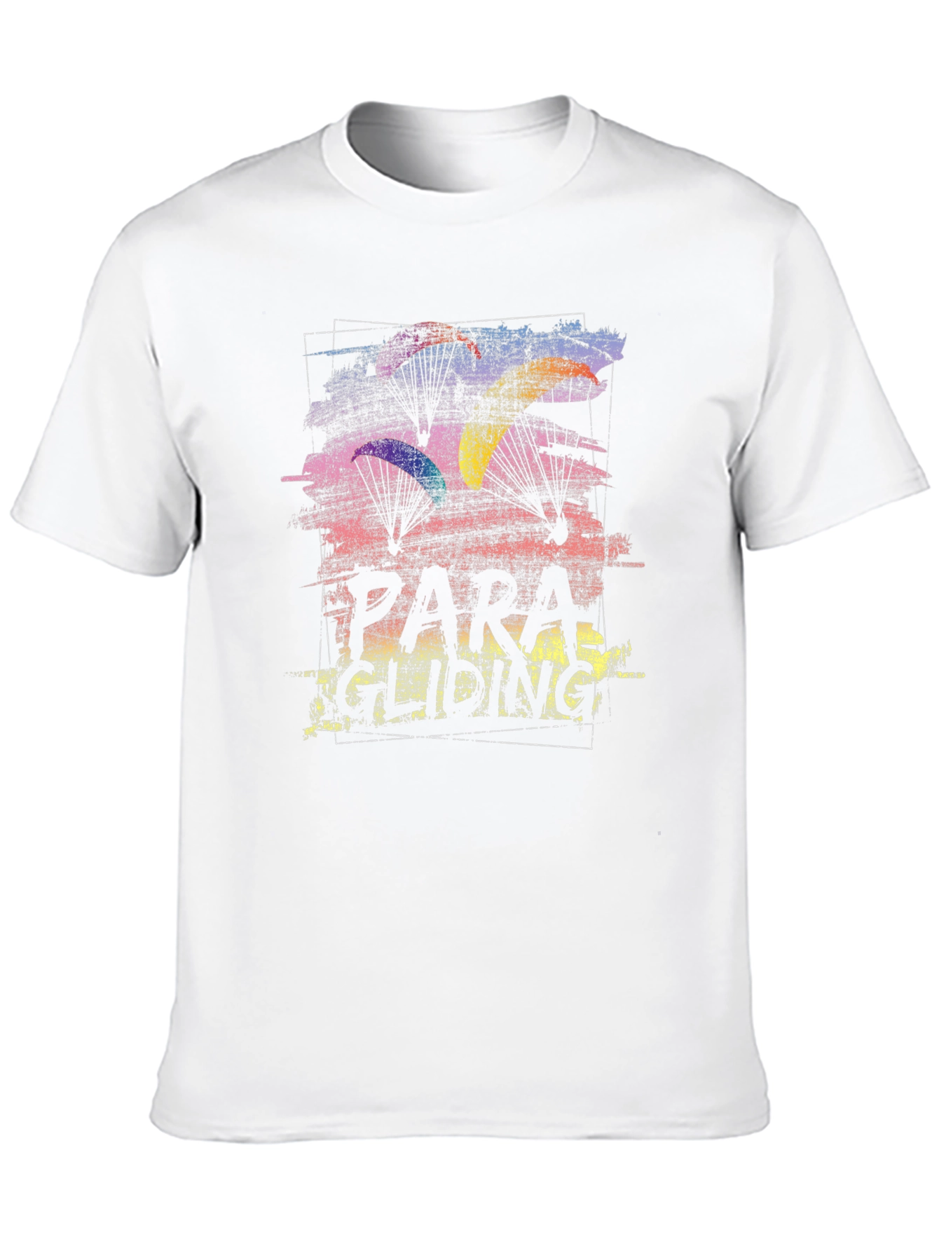 Black Paragliding Graphic T-Shirt - Black Cotton Tee view 10