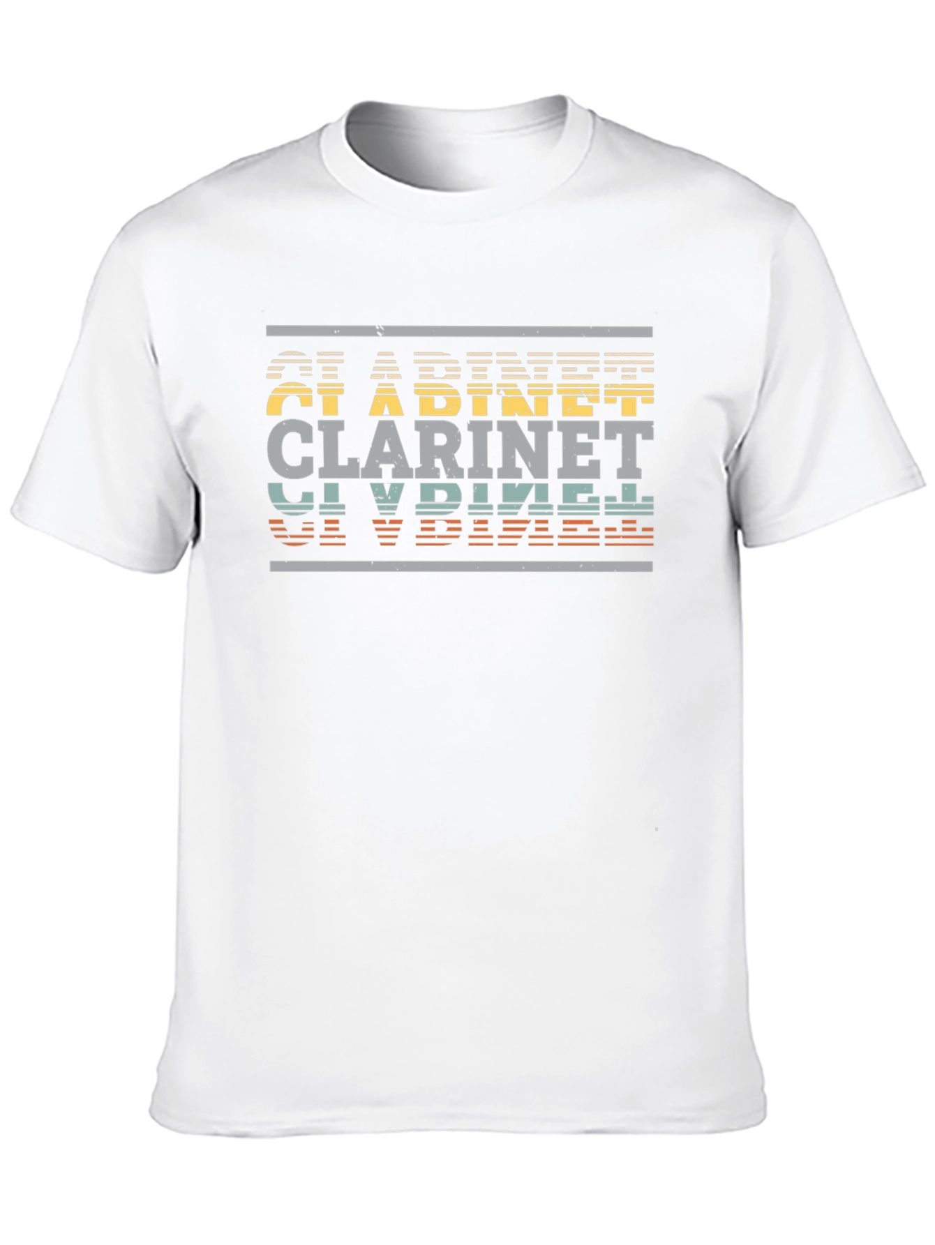 Black Retro Clarinet Player T-Shirt - Musical Instrument Tee view 10