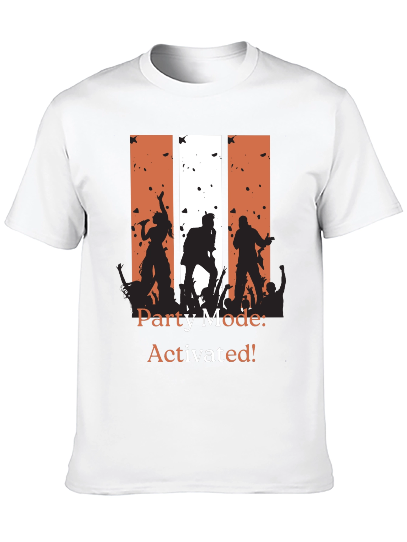 Black Party Mode Activated T-Shirt - Rock Concert Tee view 10