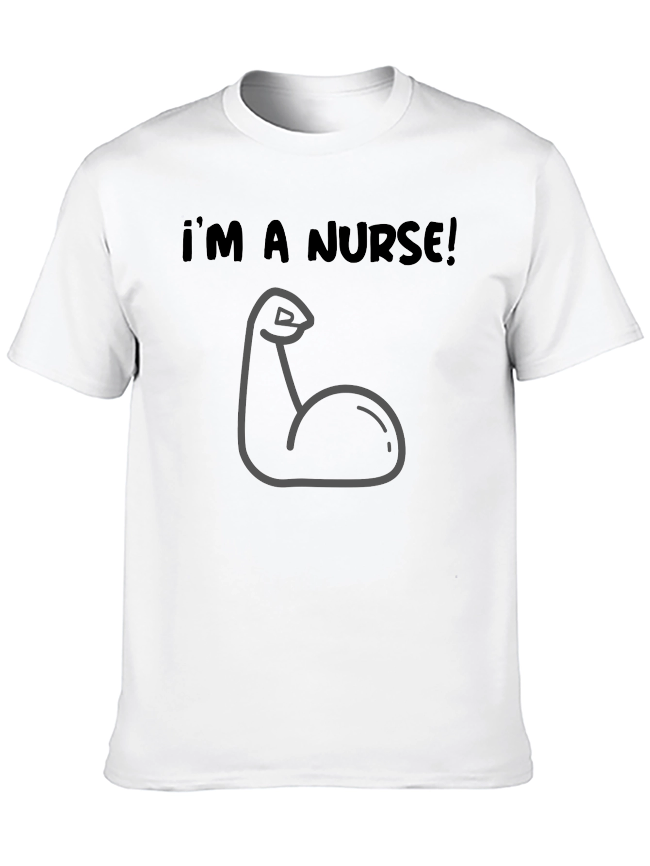 Black Funny Nurse Muscle Graphic Tee - Black view 10
