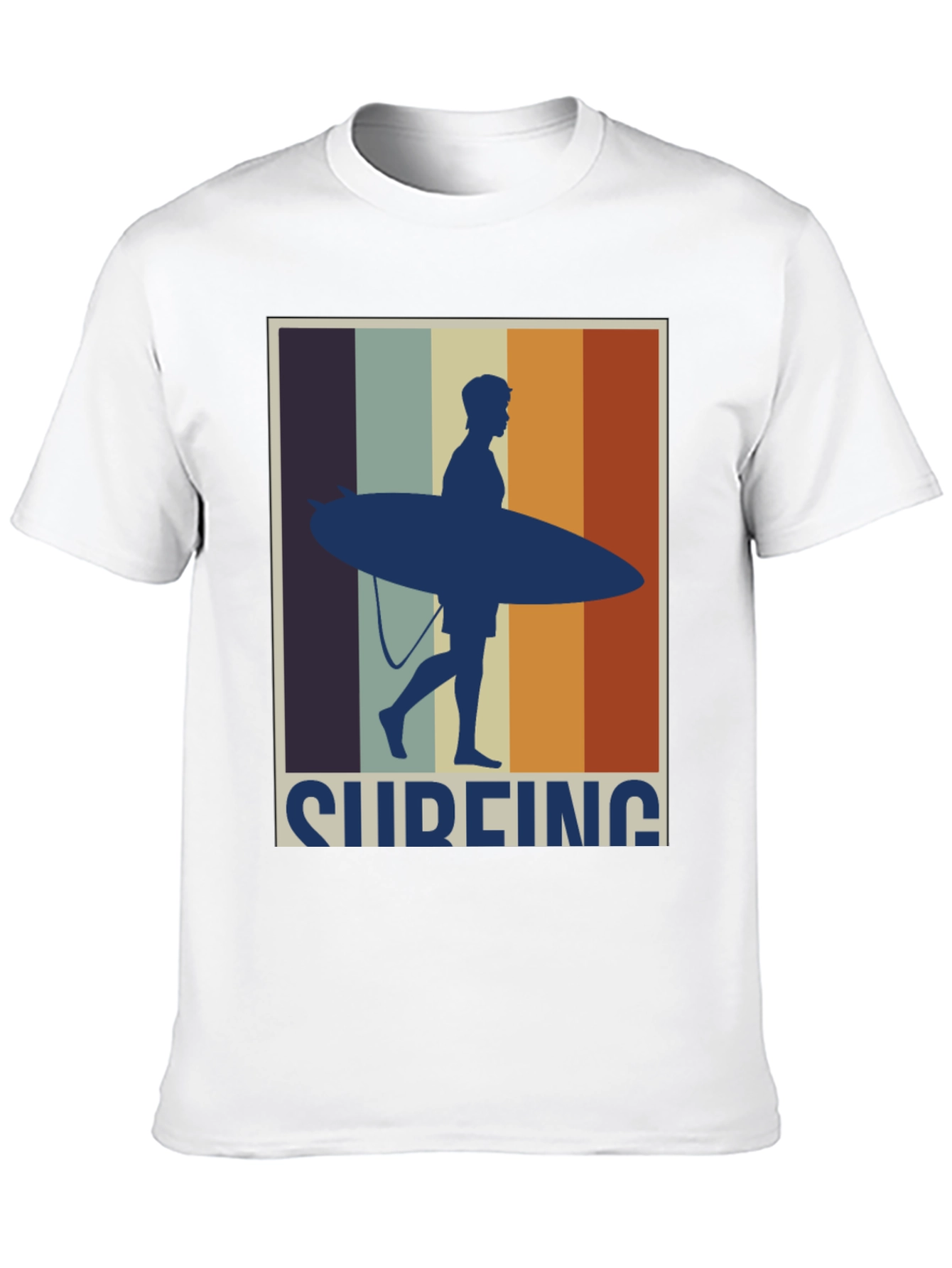 Black Surfing Retro T-Shirt - Stylish Graphic Tee view 10