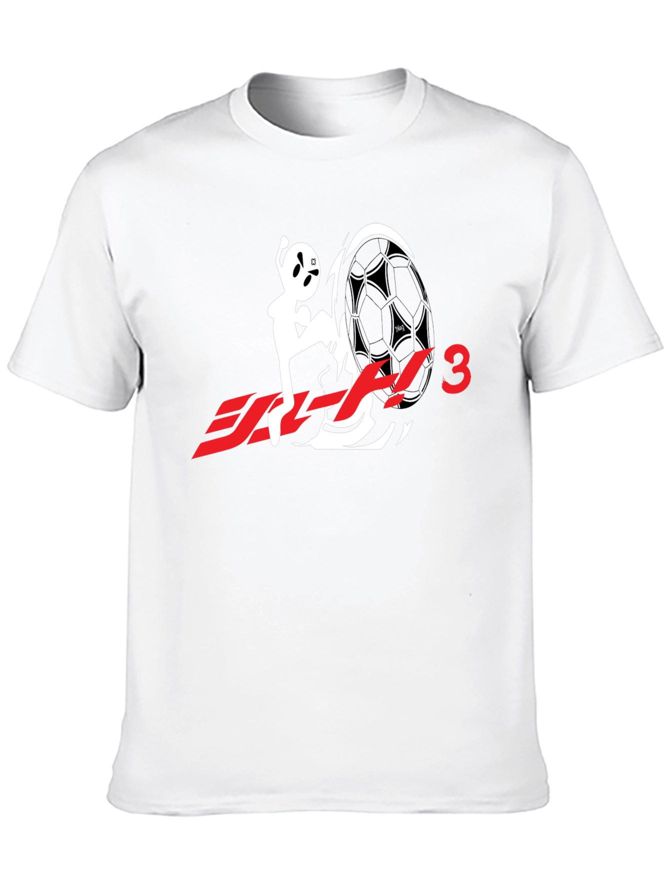 Black Soccer Ball Kick Black T-Shirt view 10