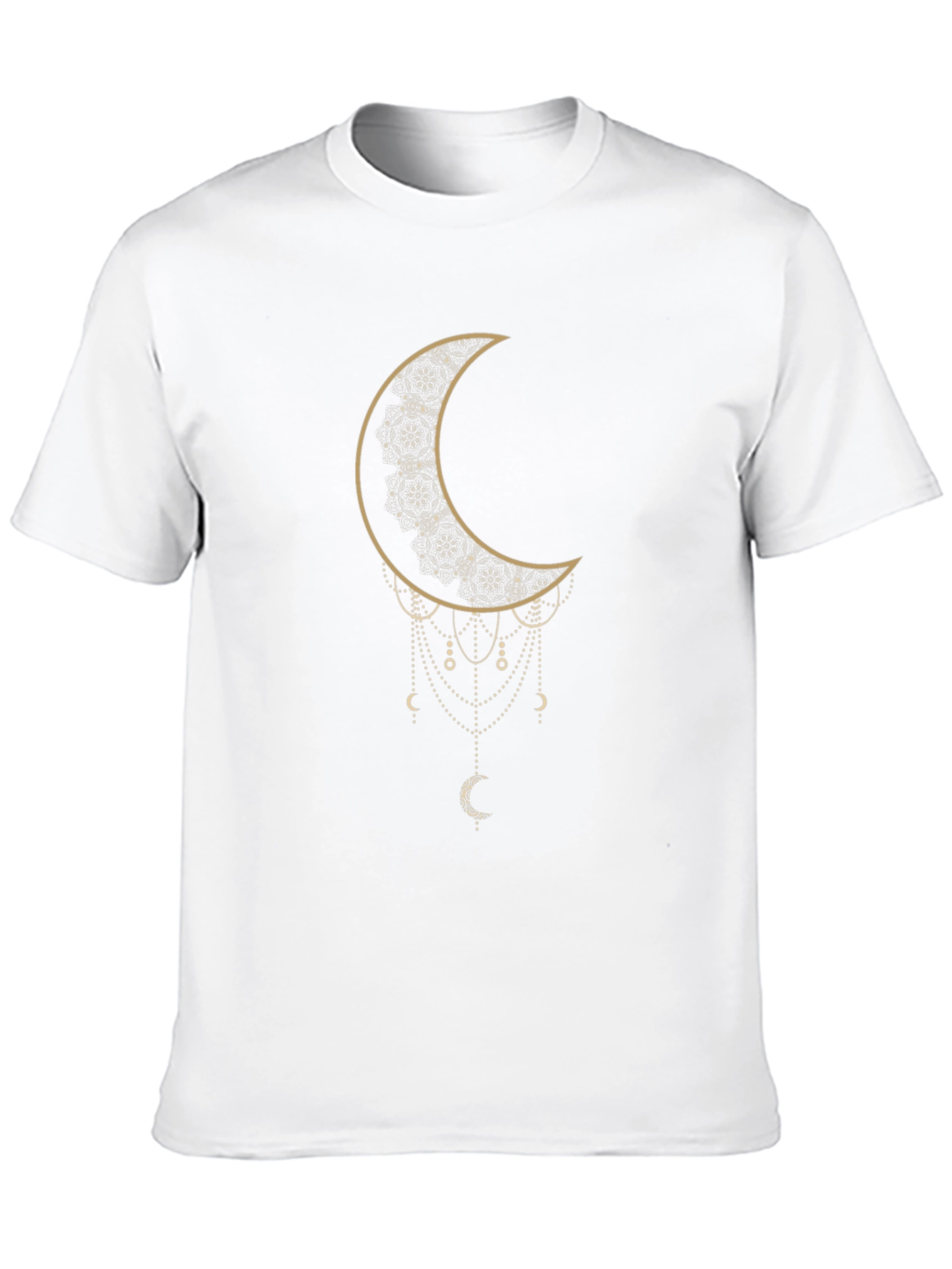Black Crescent Moon Graphic Tee - Black Cotton Blend view 10