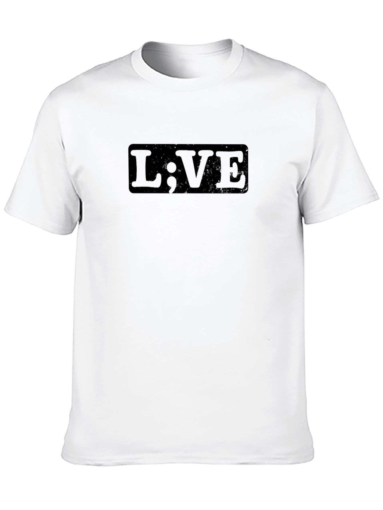 Black L;VE Graphic Print Black Crew Neck Tee view 10