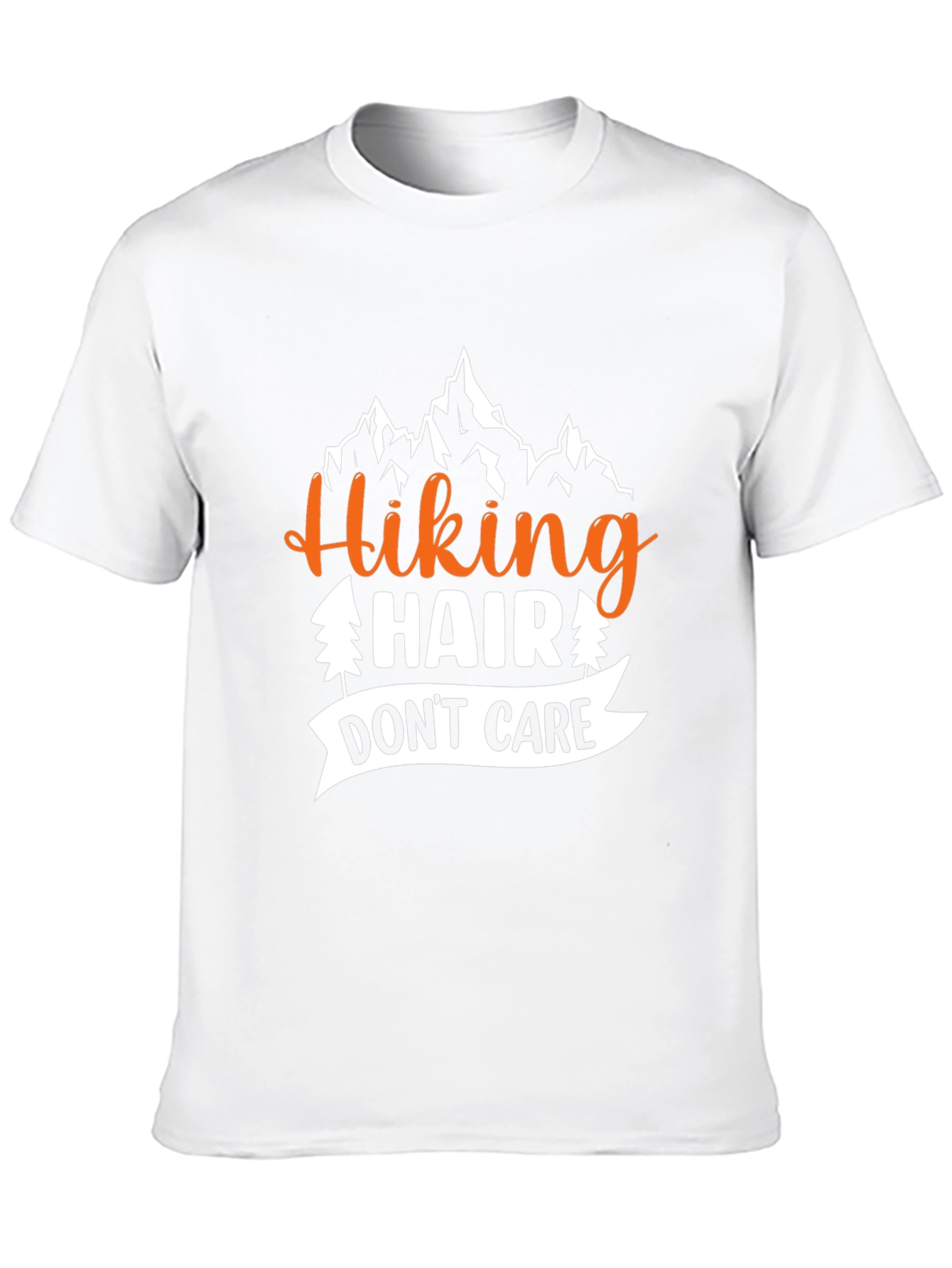 Black Hiking Hair Don't Care Graphic T-Shirt view 10