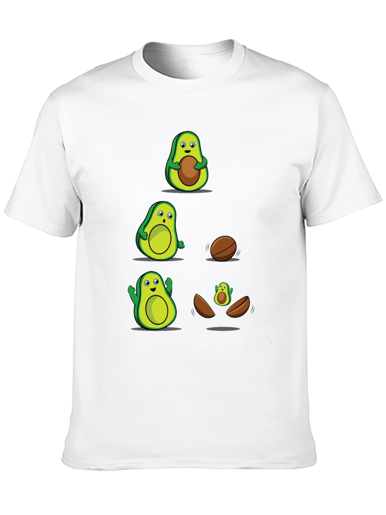 Black Funny Avocado Evolution T-Shirt view 10