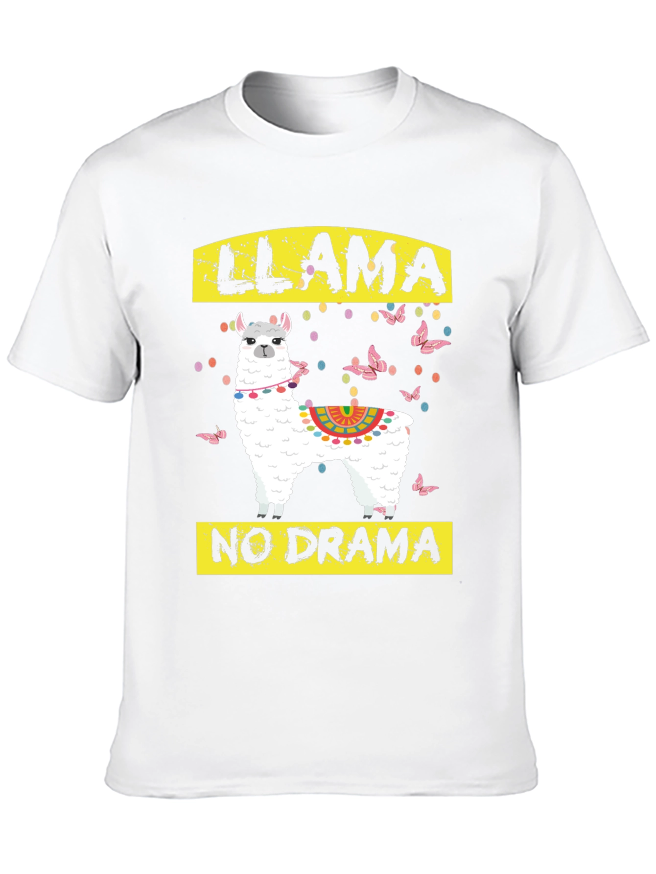 Black Llama No Drama Graphic T-Shirt view 10