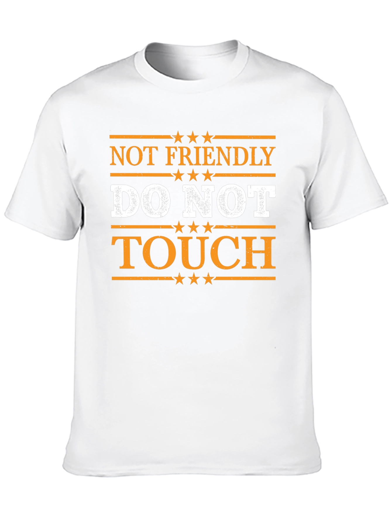 Black Not Friendly Do Not Touch Graphic T-Shirt view 10