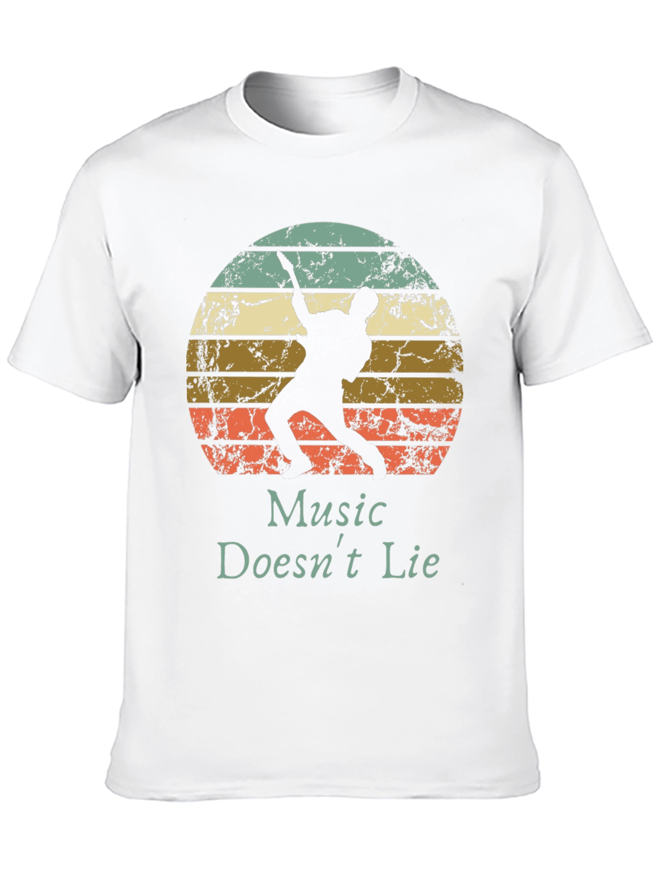 Black Music Doesn't Lie Retro Graphic Tee view 10