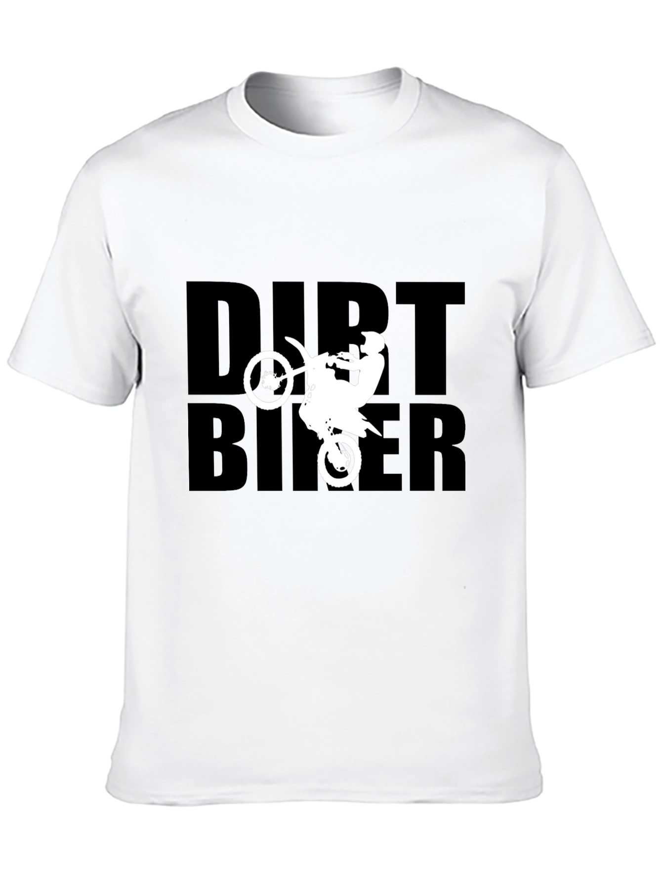 Black Dirt Biker Graphic Tee - Black Cotton T-Shirt view 10