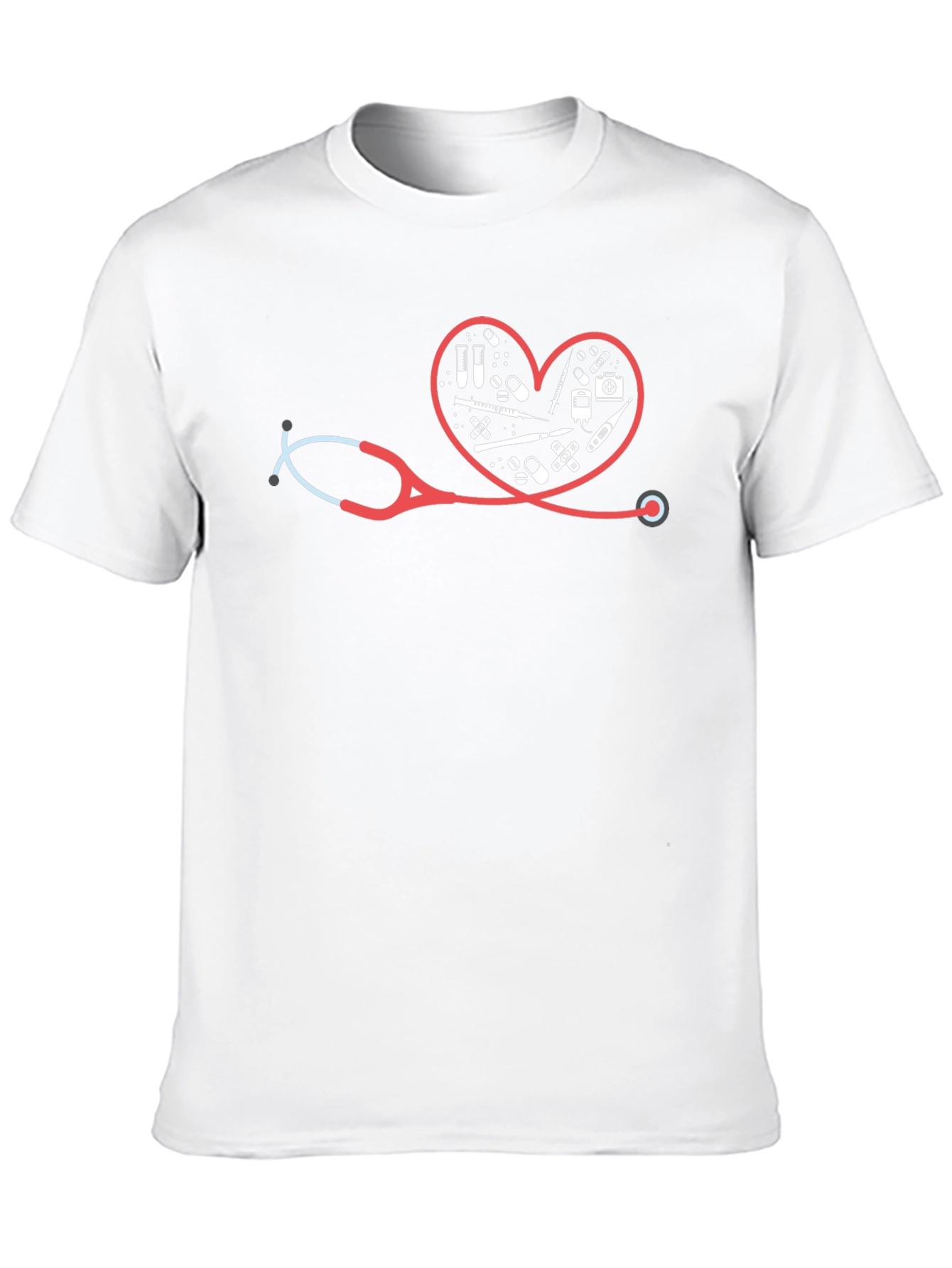 Black Healthcare Heartbeat Graphic T-Shirt view 10