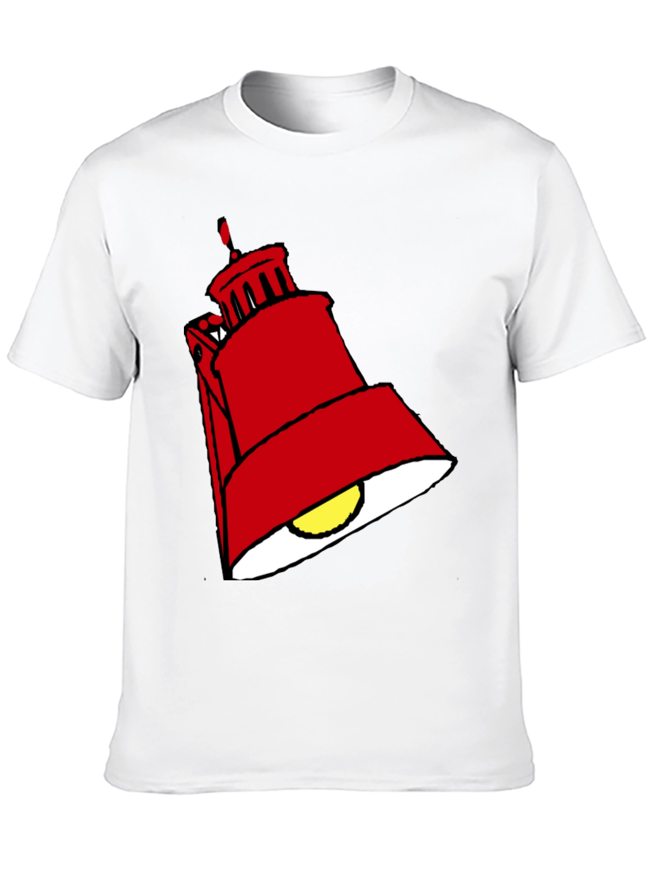 Black Red Lamp Graphic Black T-Shirt view 10