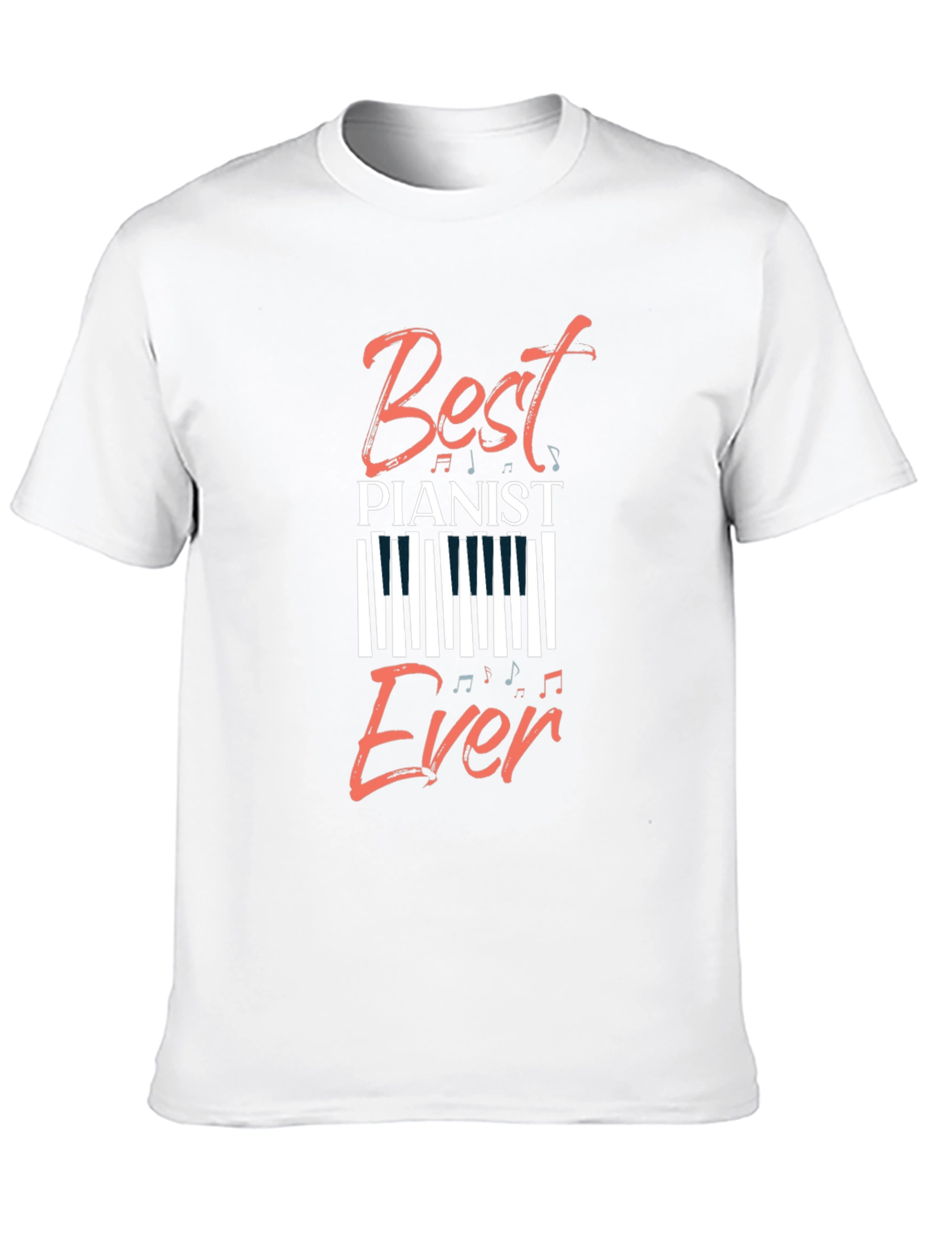 Black Best Pianist Ever Graphic Tee - Music Lover T-Shirt view 10