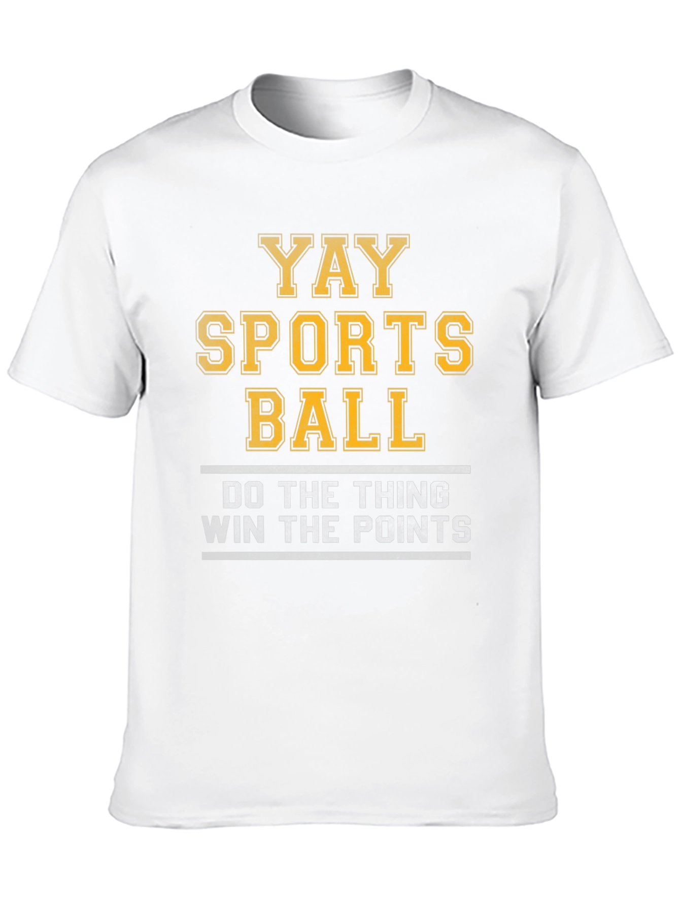 Black Yay Sports Ball T-Shirt - Funny Athletic Tee view 10