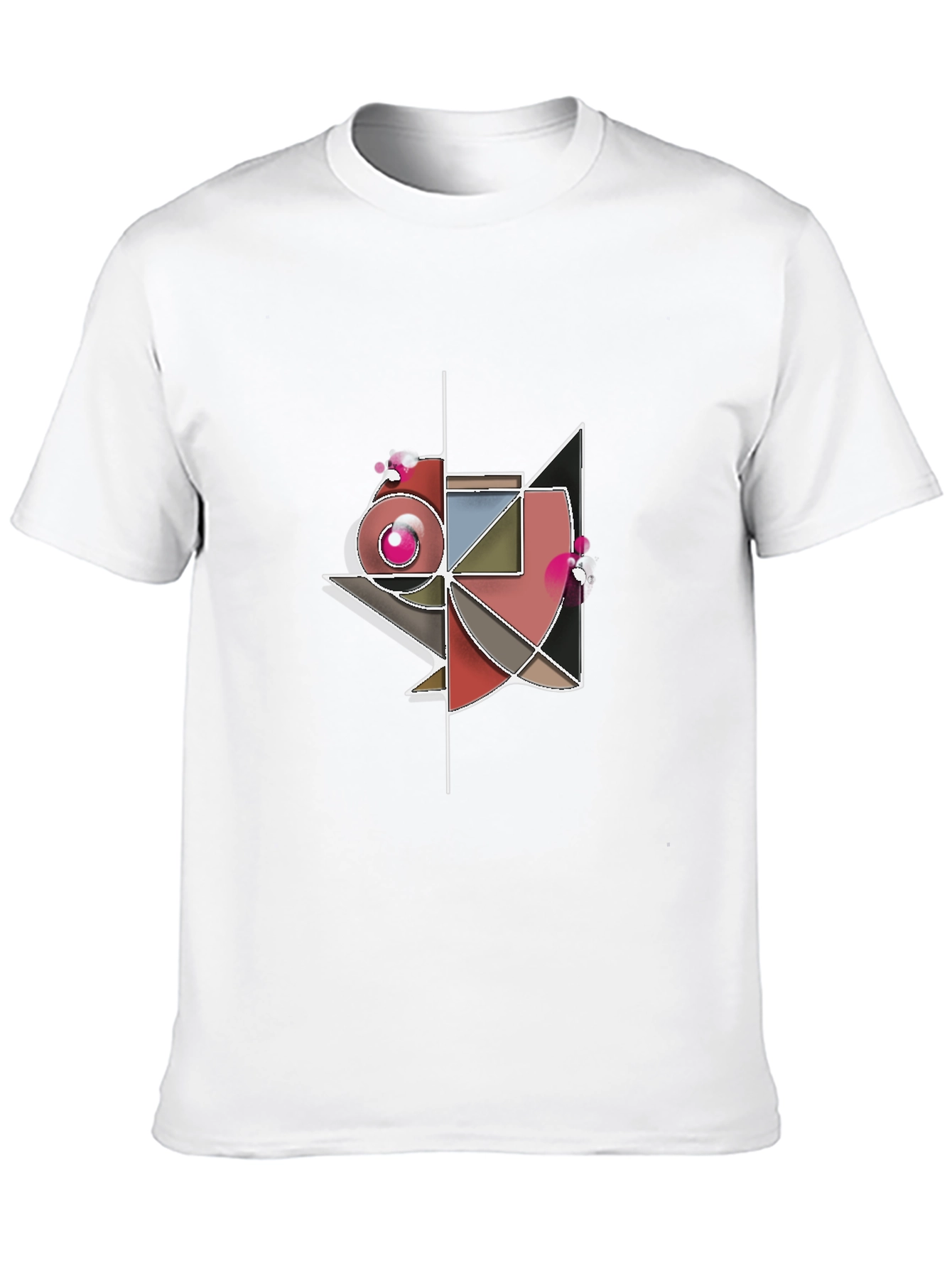 Black Abstract Geometric Graphic Tee - Modern Art Shirt view 10