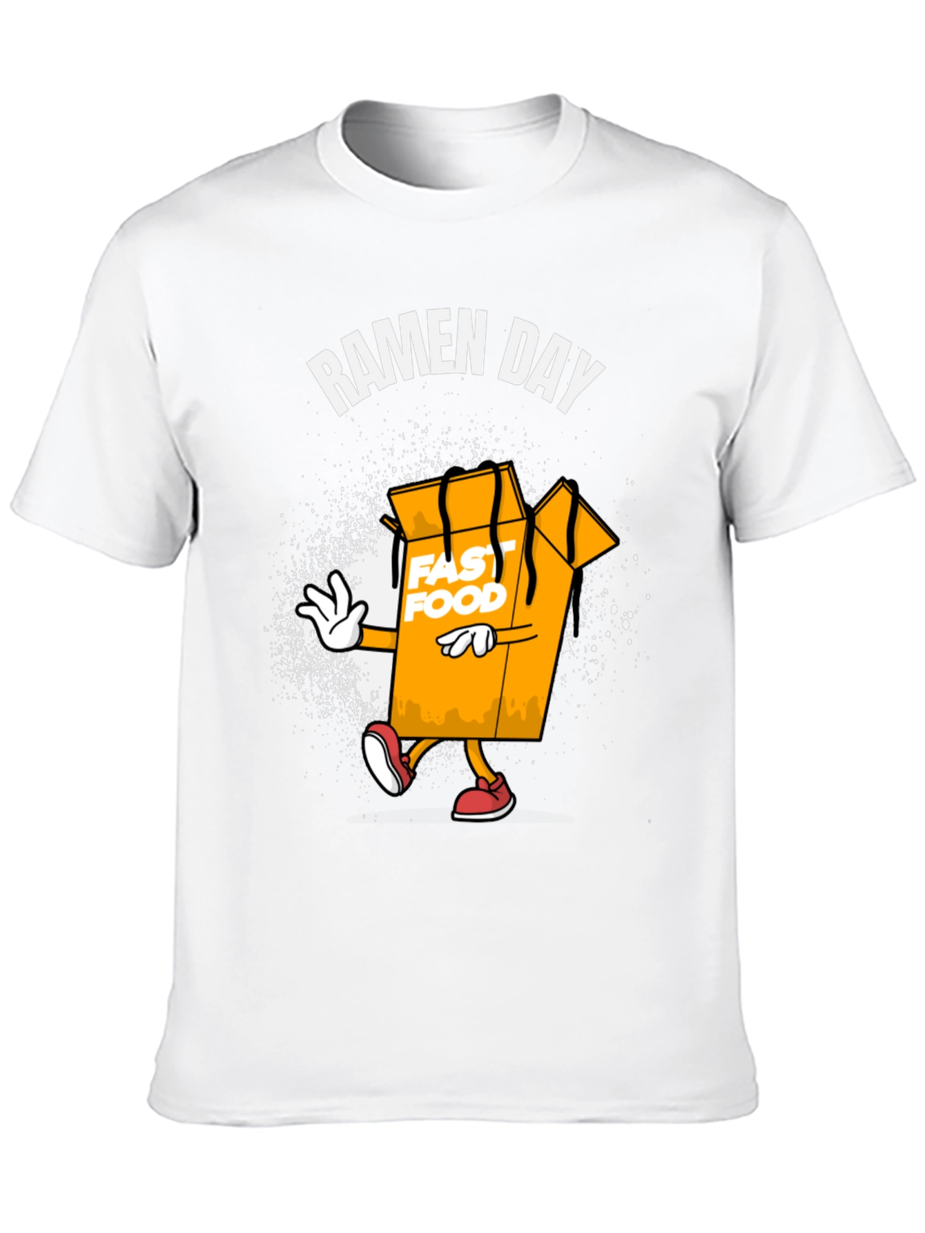 Black Ramen Day Fast Food Box T-Shirt - Funny Graphic Tee view 10