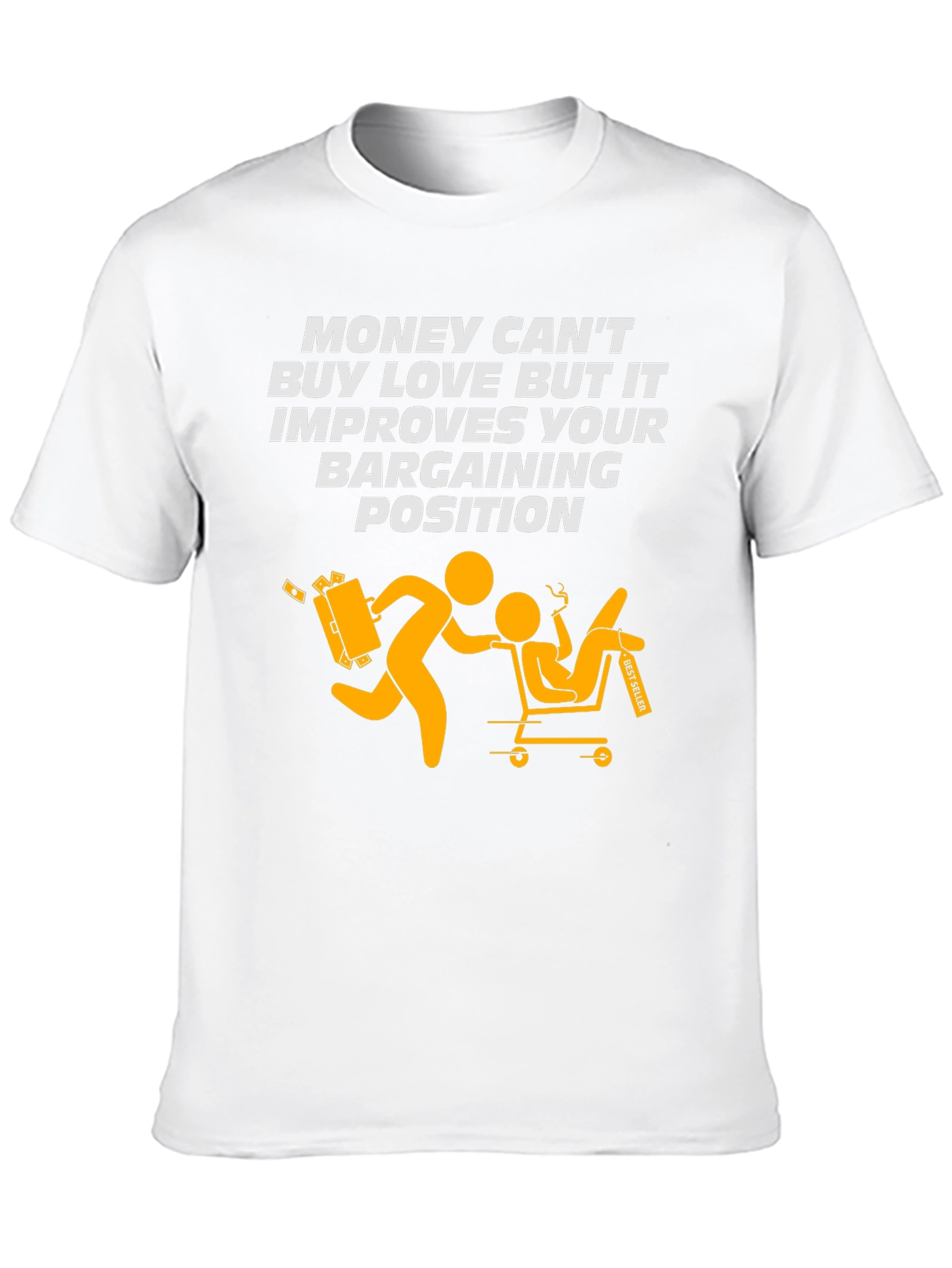 Black Funny Money Bargaining Position Graphic Tee view 10