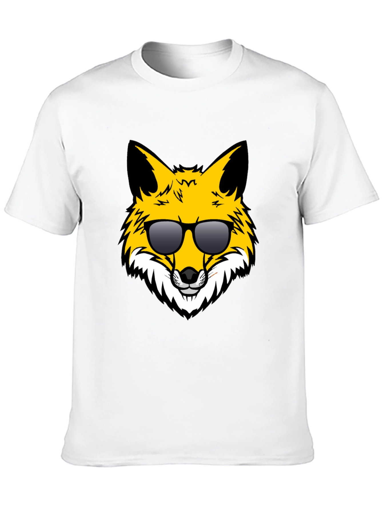 Black Cool Fox Graphic Tee - Black Unisex T-Shirt view 10