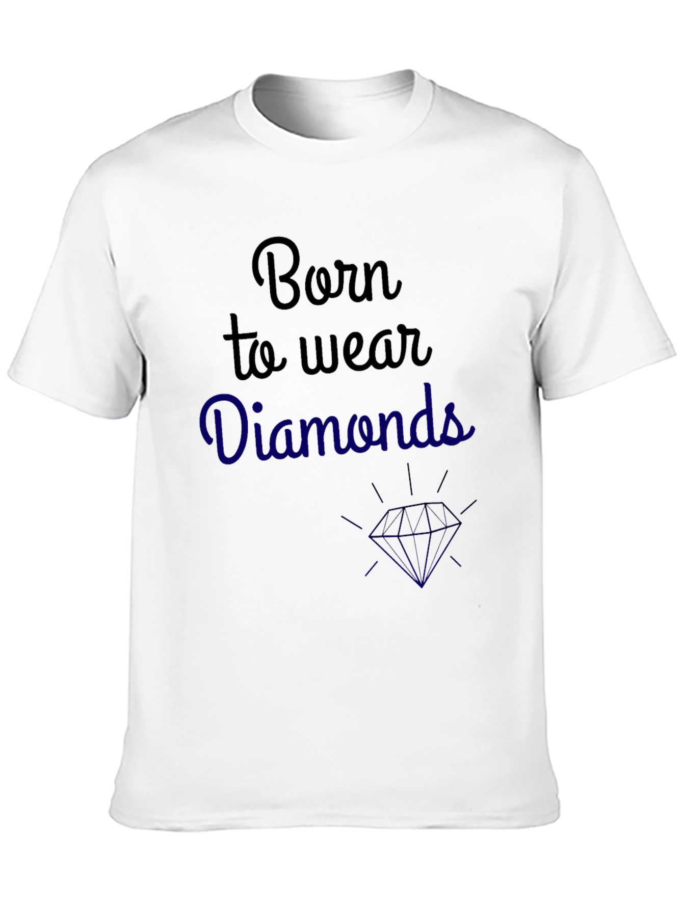 Black Born to Wear Diamonds Graphic Tee view 10
