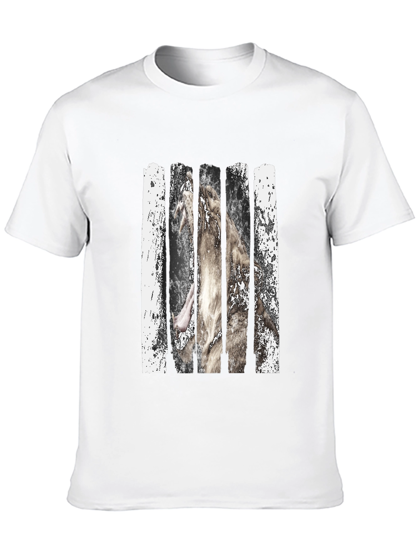 Black Wolf Behind Bars Graphic Tee view 10