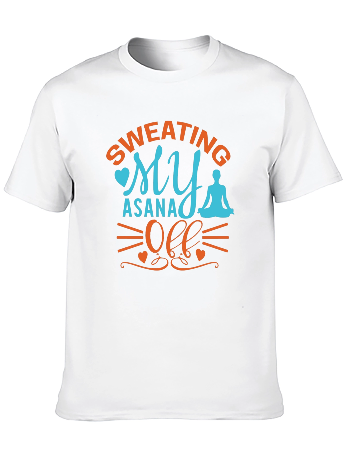 Black Yoga Asana T-Shirt - Sweating My Asana Off view 10