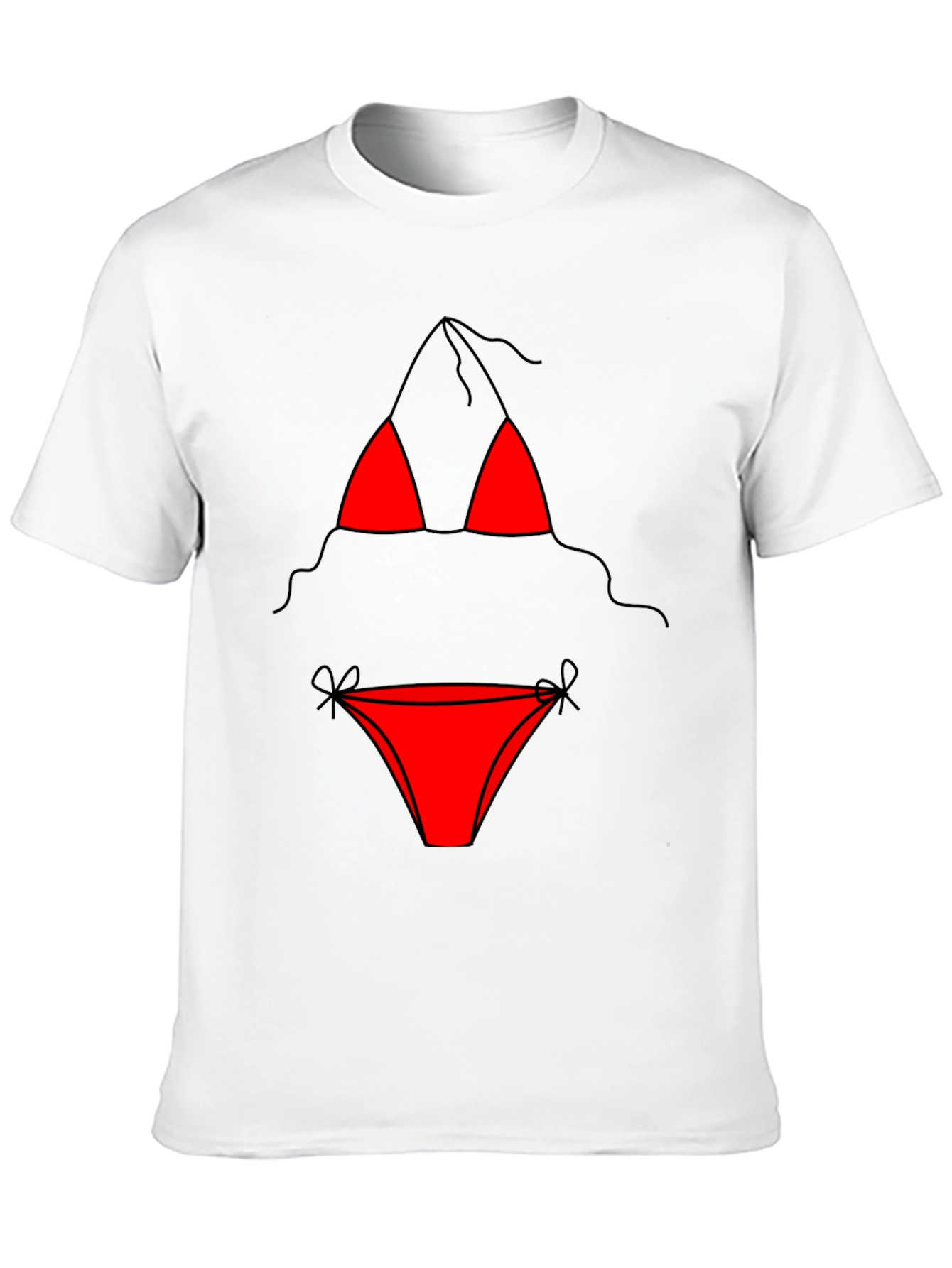 Black Funny Bikini T-Shirt - Novelty Graphic Tee view 10