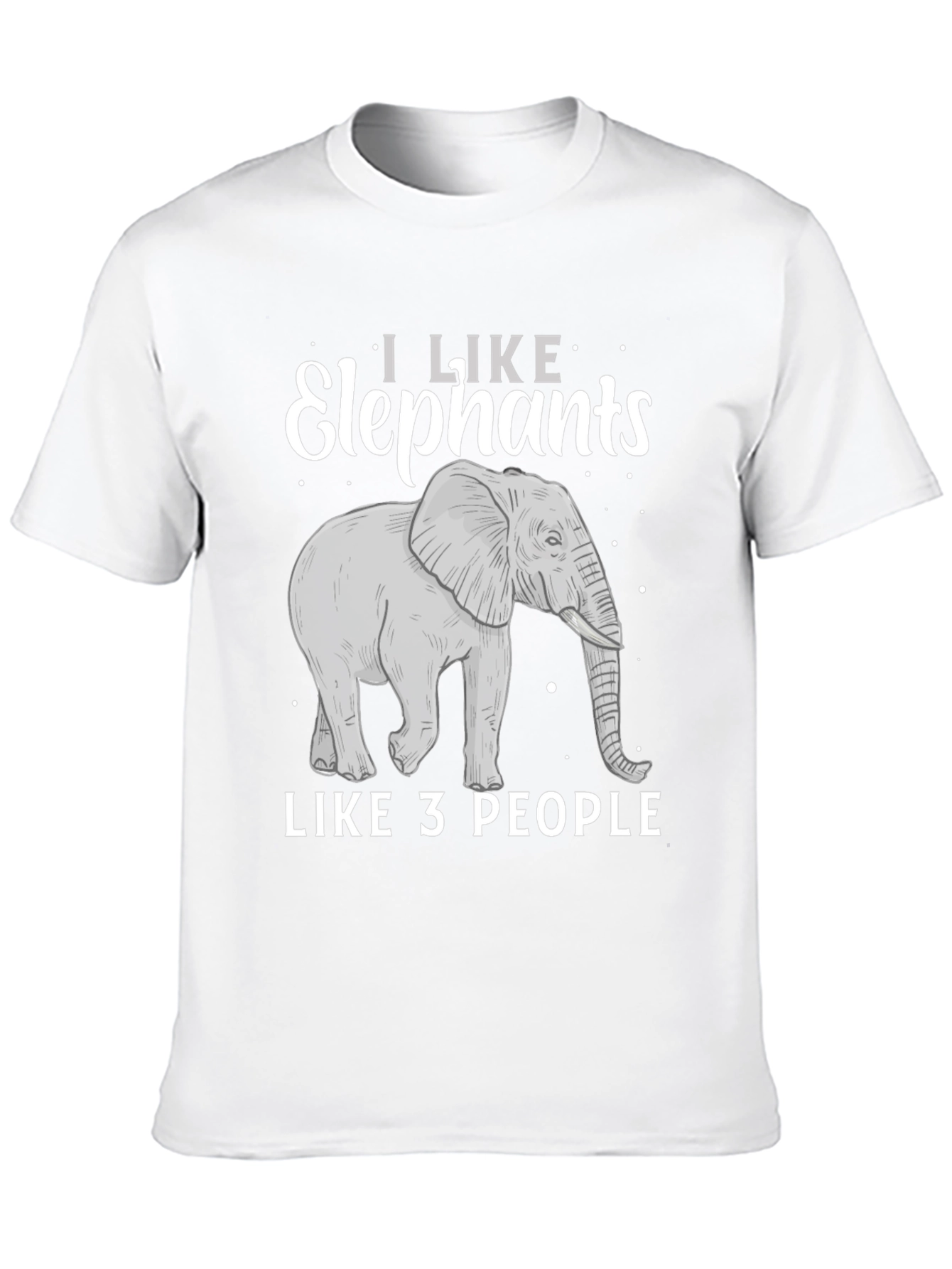 Black Elephant Lover T-Shirt: I Like Elephants, Like 3 People view 10