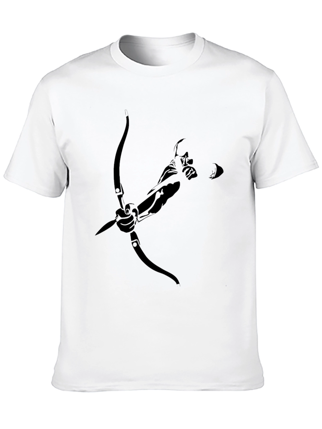 Black Archer Graphic Tee - Black Cotton T-Shirt view 10