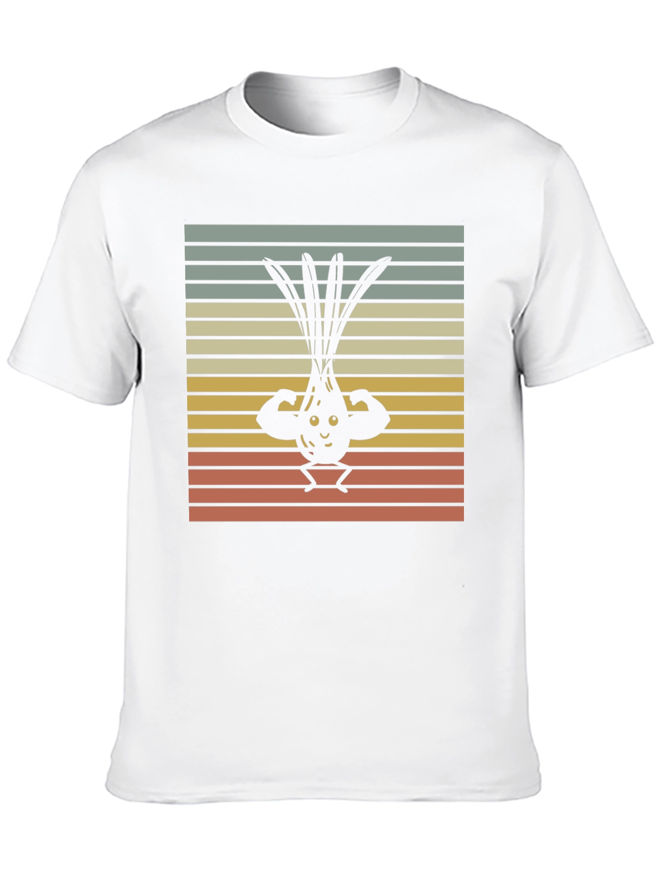 Black Funny Buff Onion T-Shirt - Retro Vegetable Gym Tee view 10