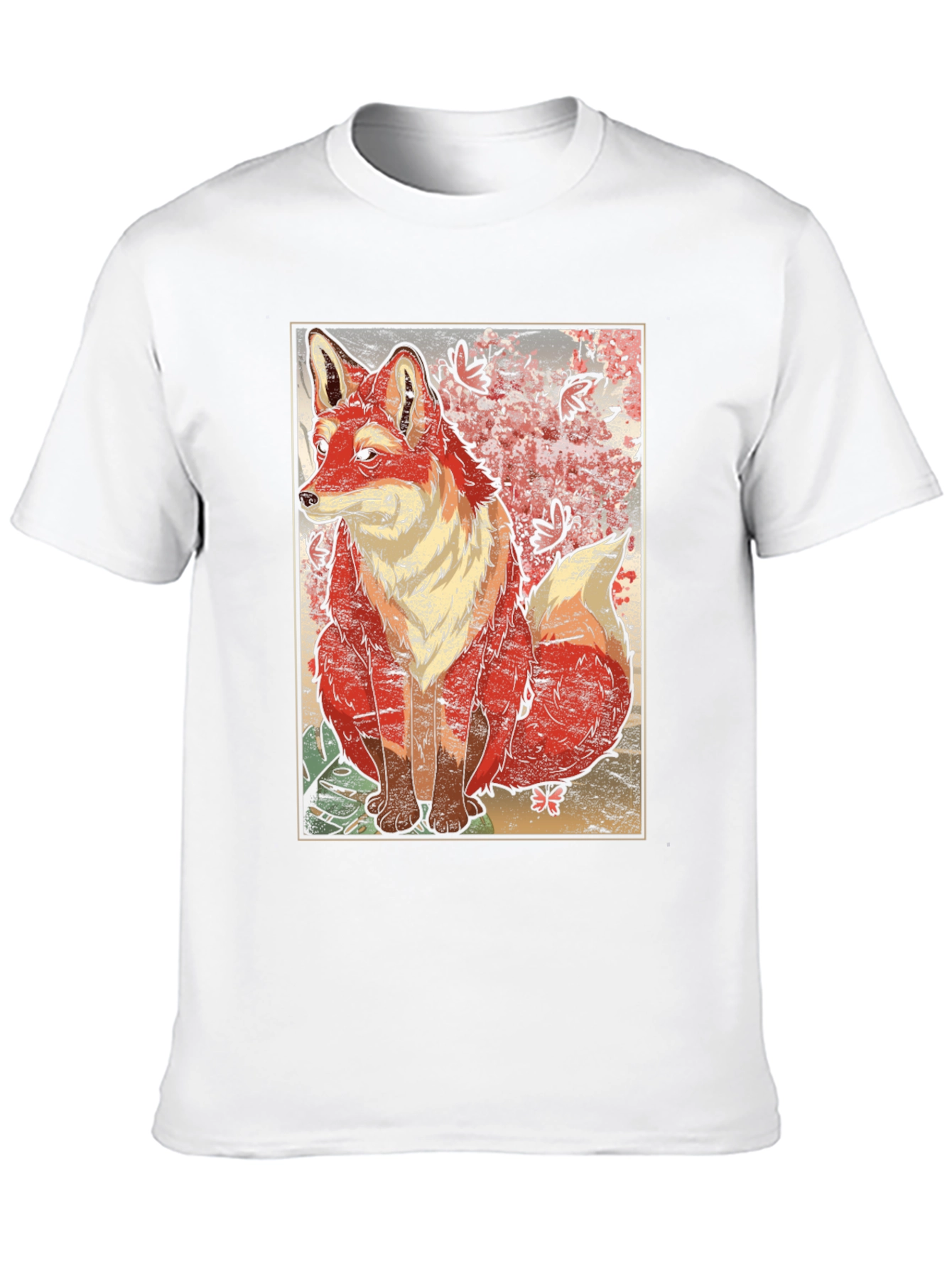 Black Artistic Fox Graphic T-Shirt - Unique Design view 10