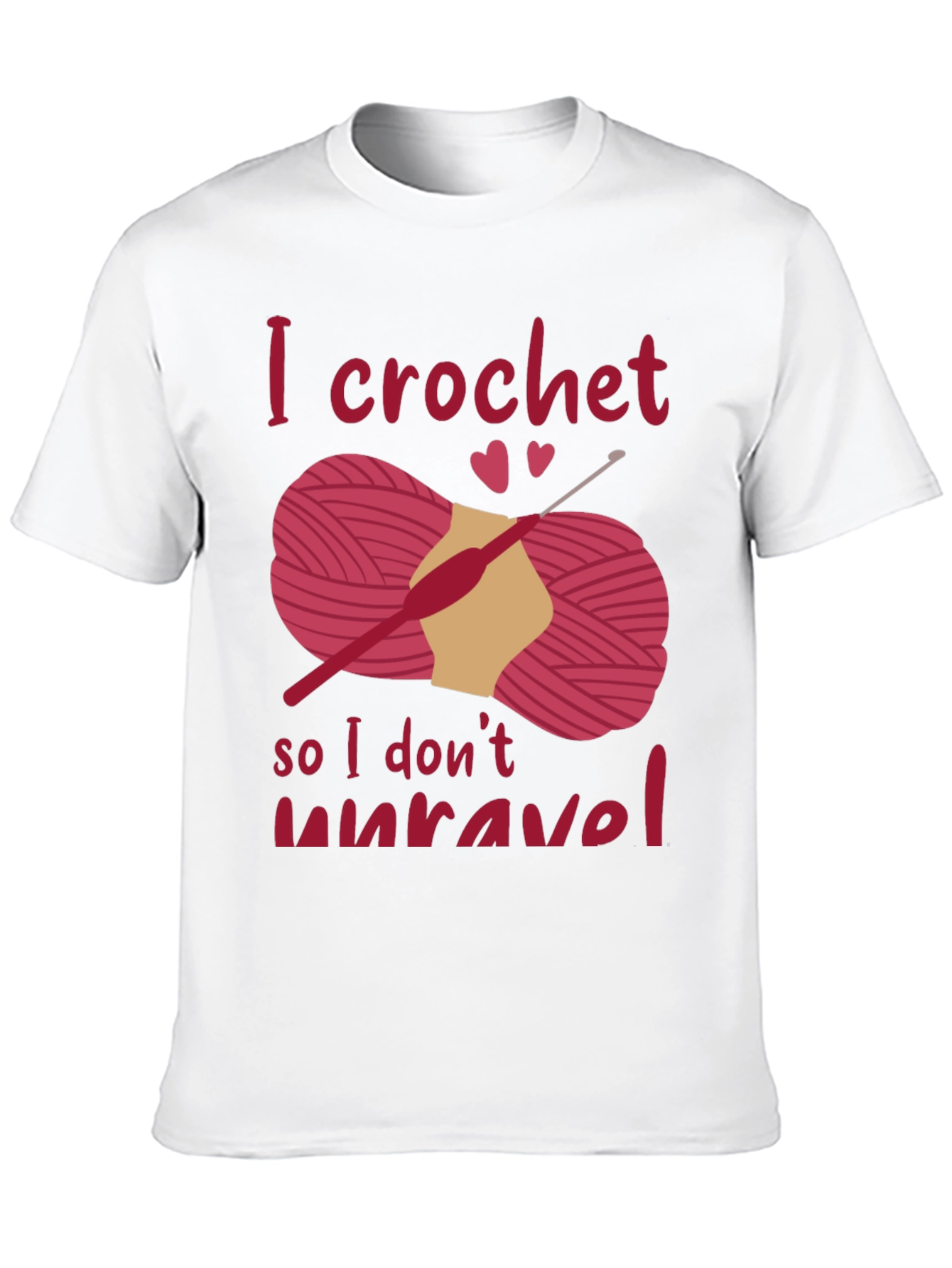 Black I Crochet So I Don't Unravel T-Shirt view 10