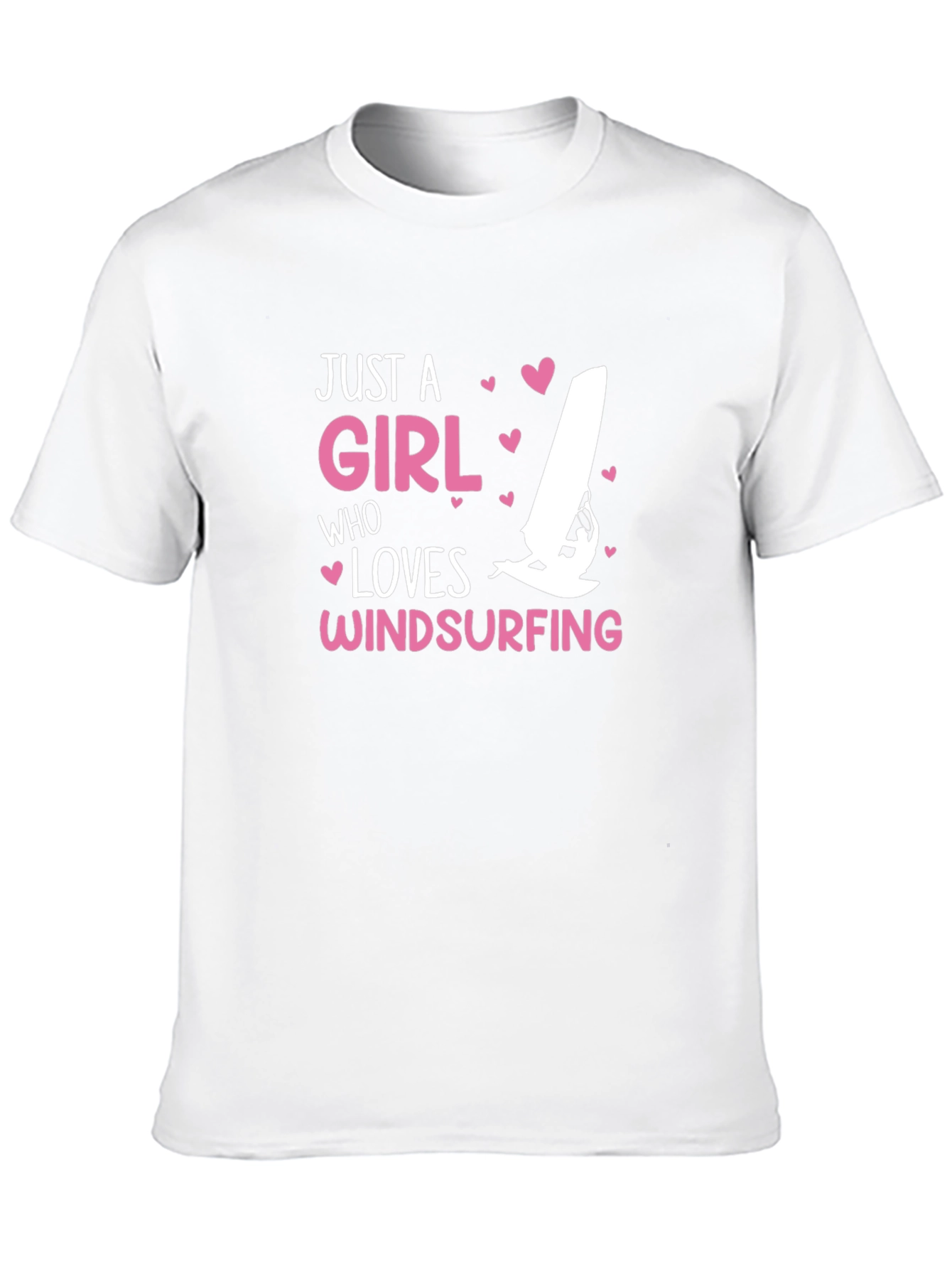 Black Just A Girl Who Loves Windsurfing T-Shirt view 10