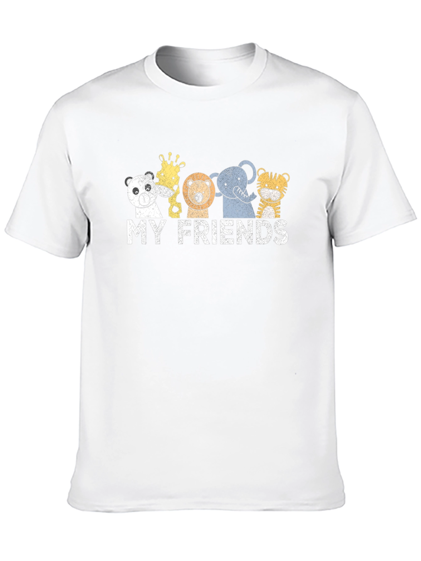 Black Cute Animal Friends Graphic T-Shirt view 10