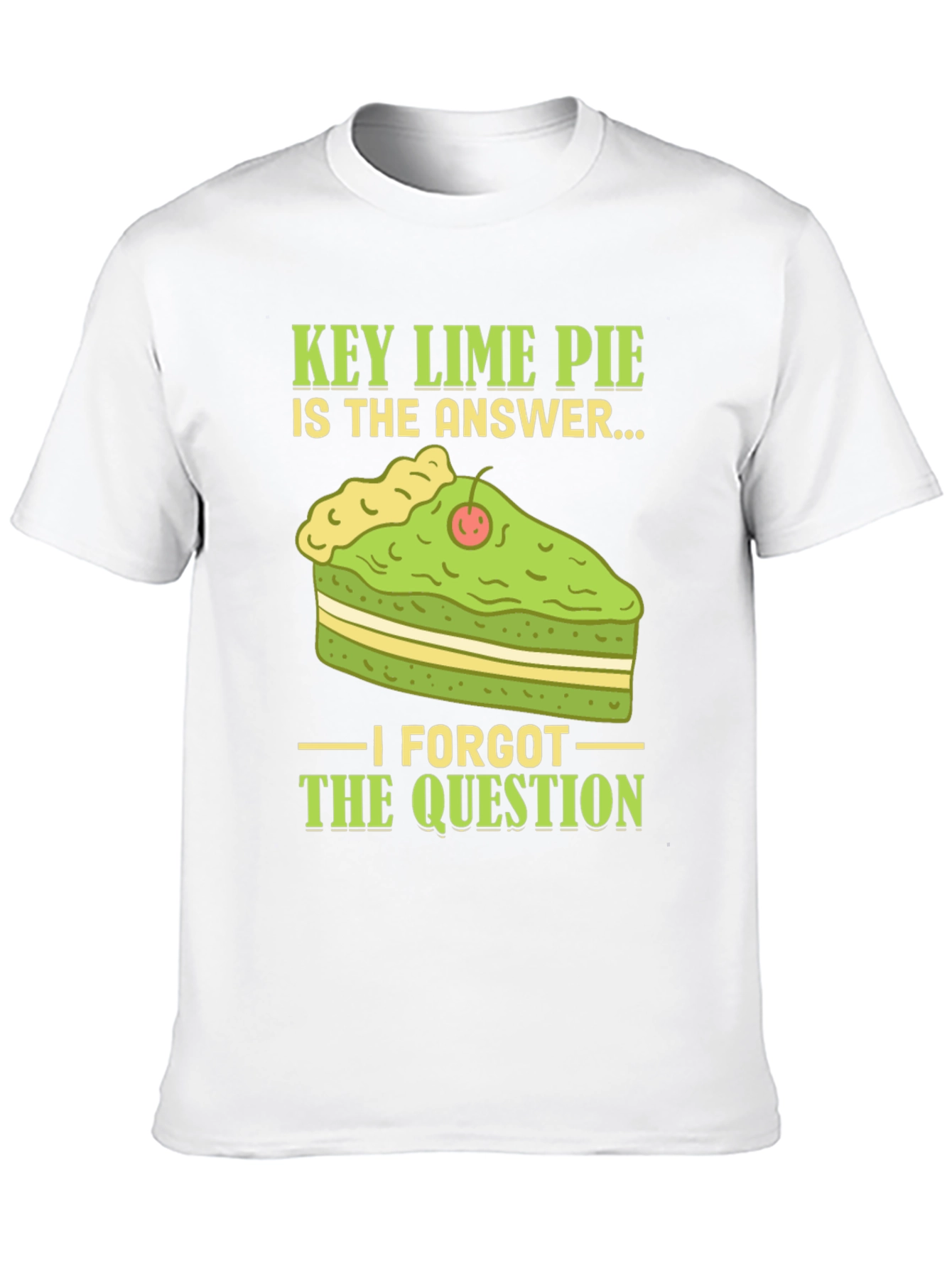 Black Key Lime Pie Answer T-Shirt - Funny Dessert Tee view 10
