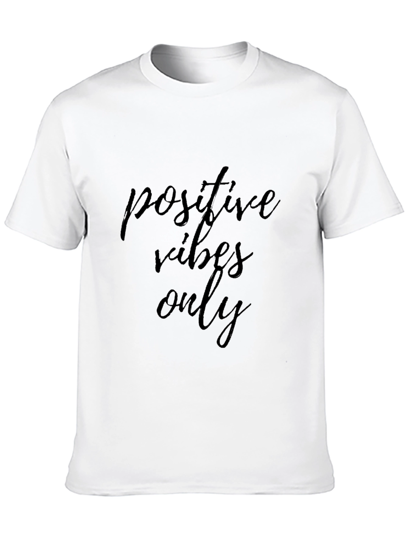Black Positive Vibes Only Black T-Shirt view 10