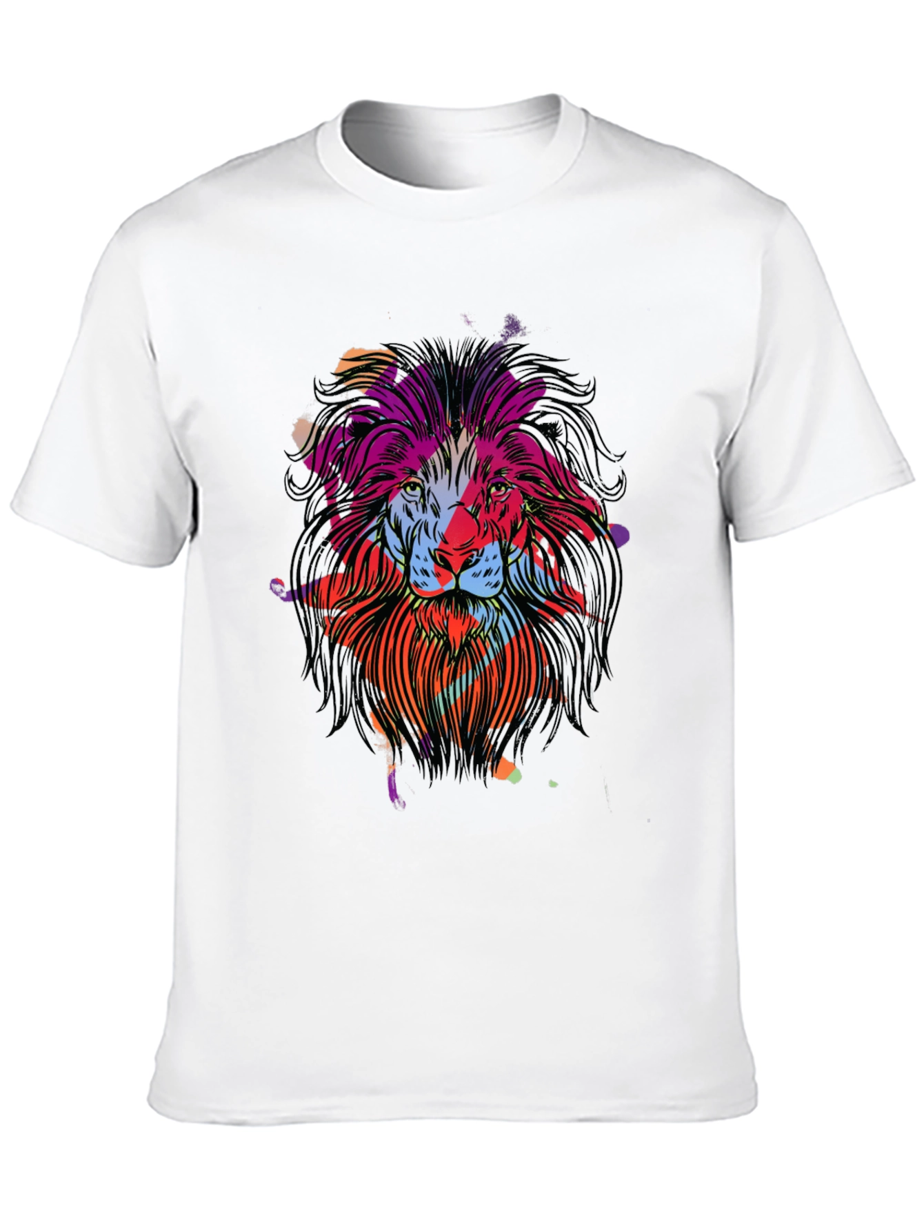 Black Lion Graphic Black T-Shirt view 10