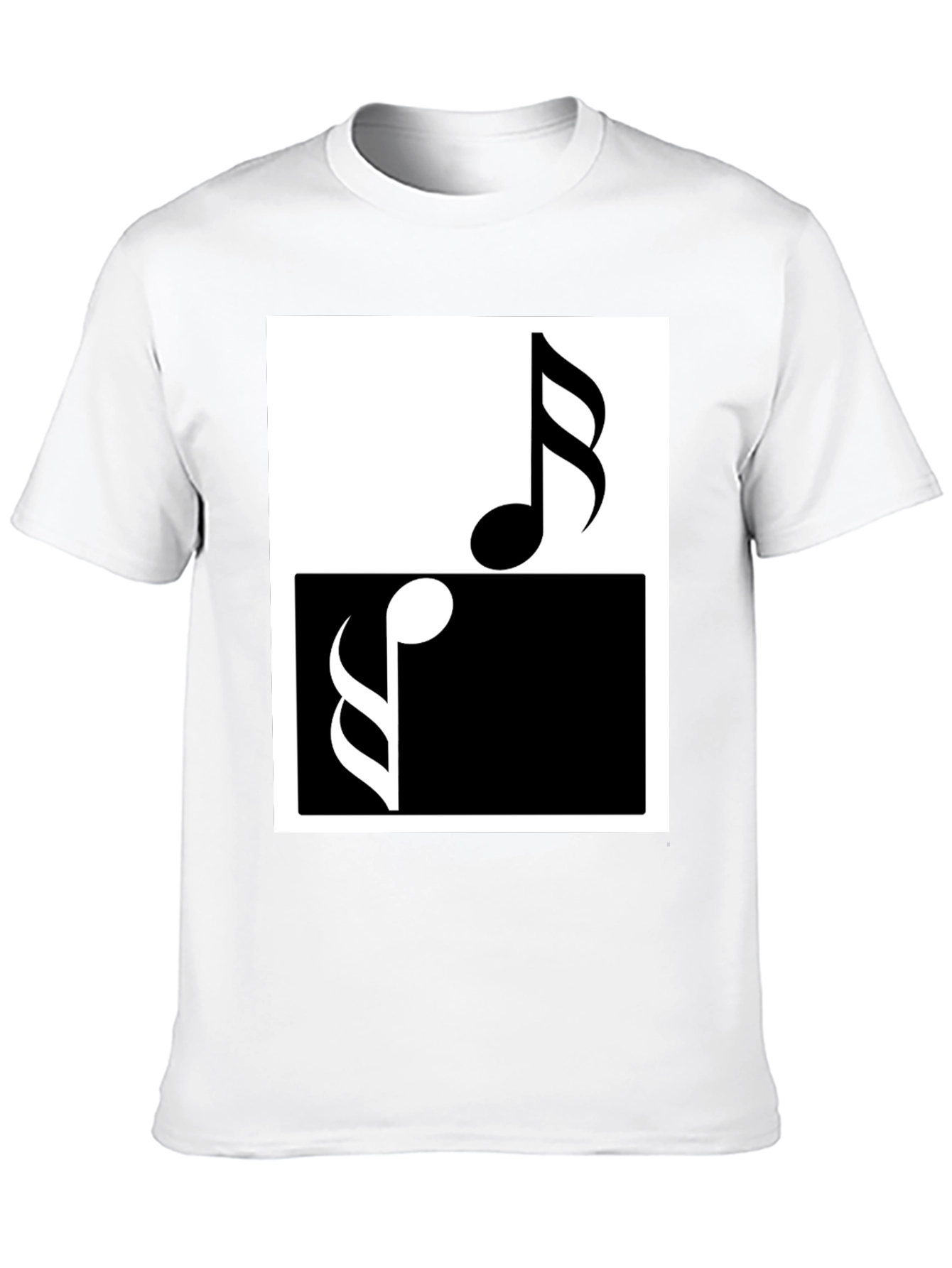 Black Music Notes Yin Yang T-Shirt view 10