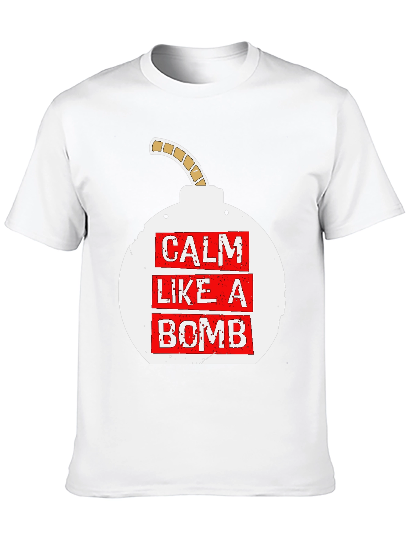 Black Calm Like A Bomb Graphic Tee view 10