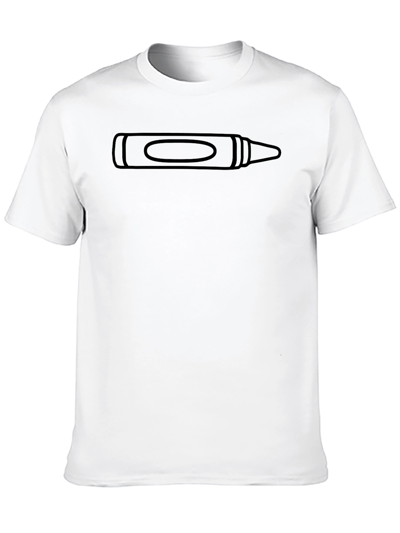 Black Crayon Graphic Tee - Black Cotton T-Shirt view 10
