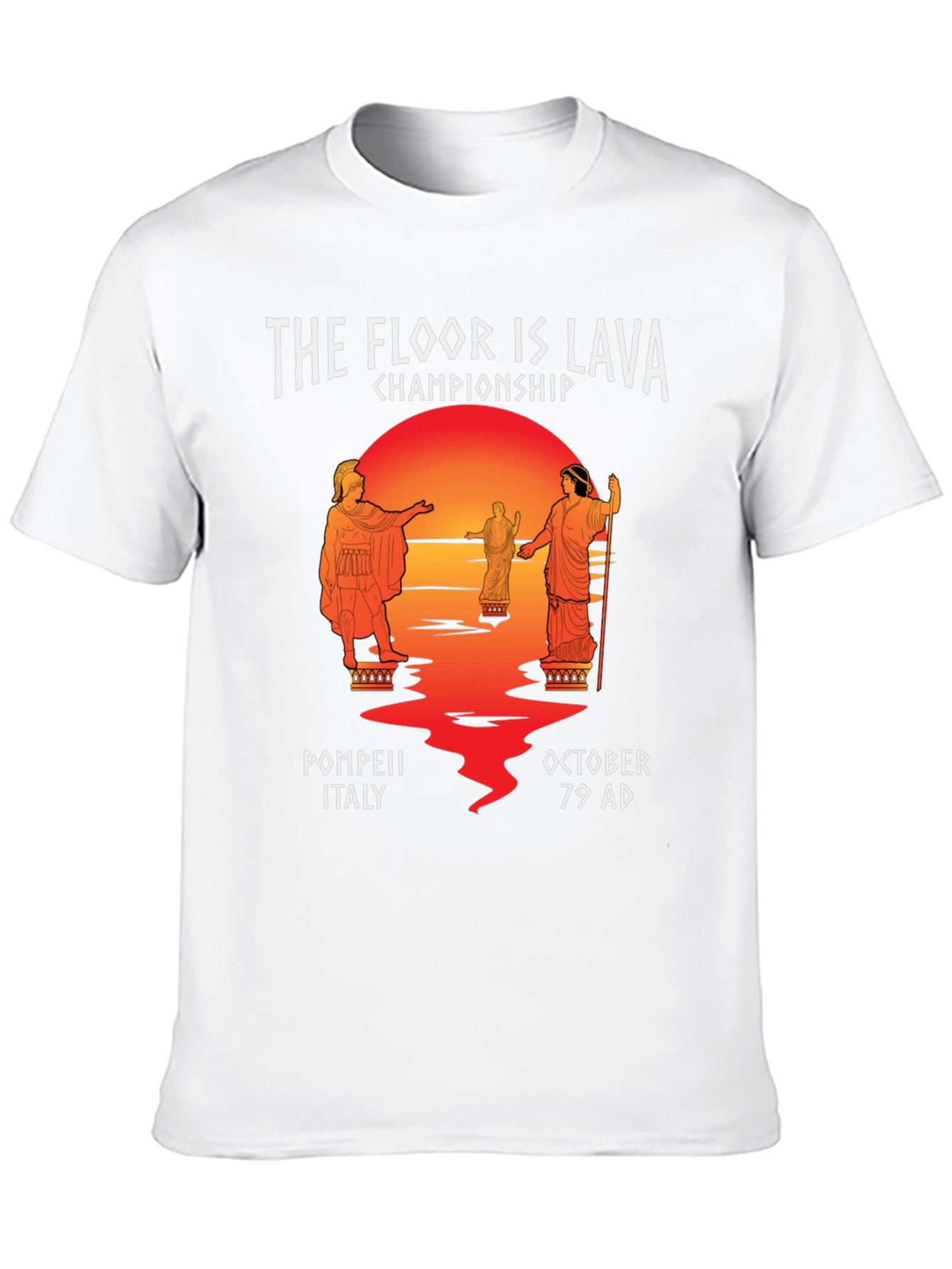 Black The Floor is Lava Championship T-Shirt view 10