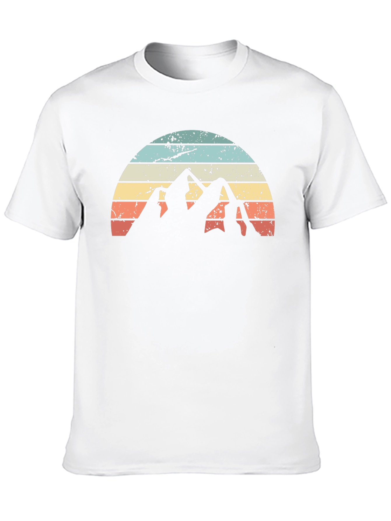 Black Vintage Mountain Sunset Graphic Tee - Black view 10