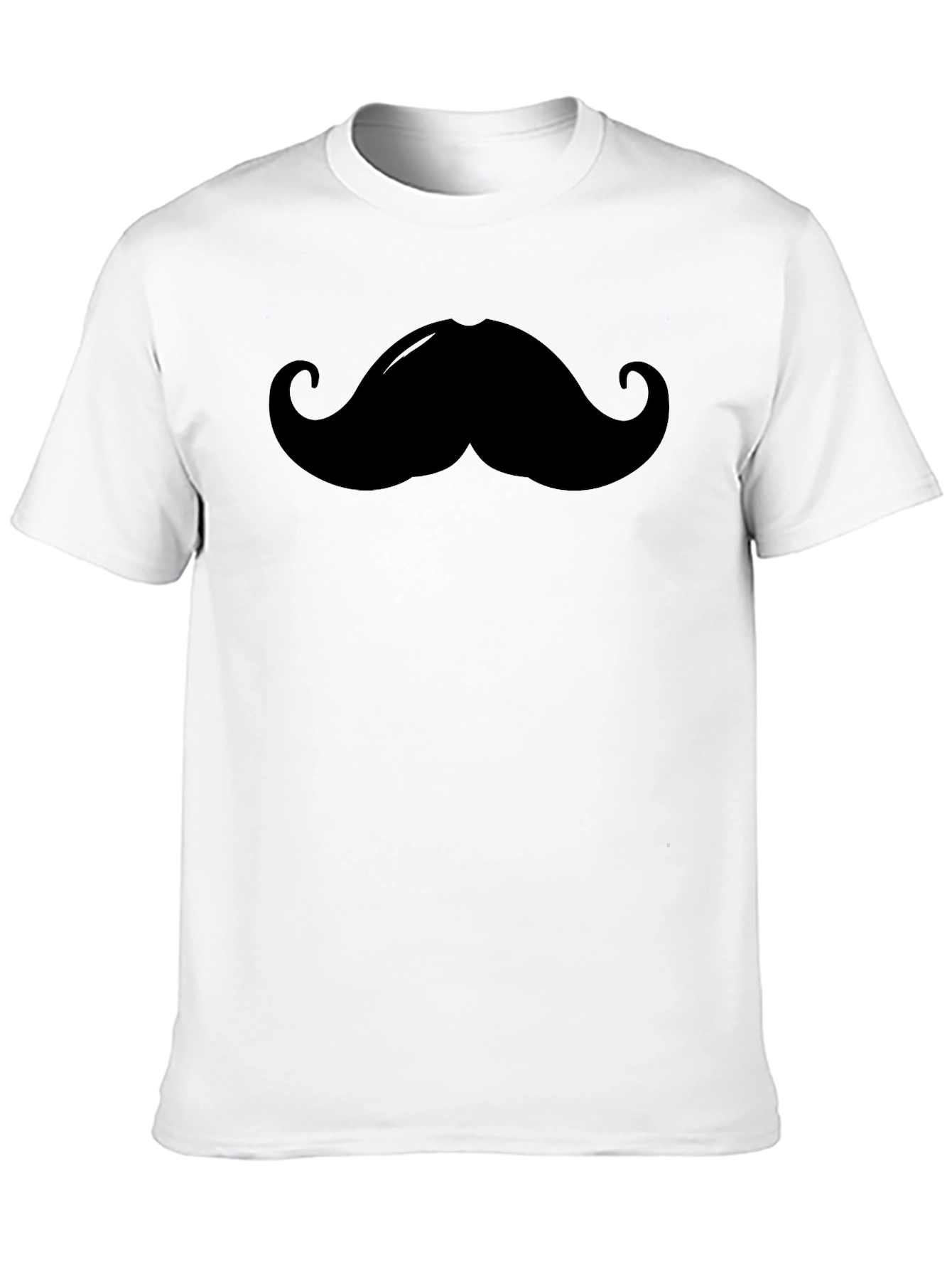 Black Mustache Graphic Tee - Comfy Black T-Shirt view 10