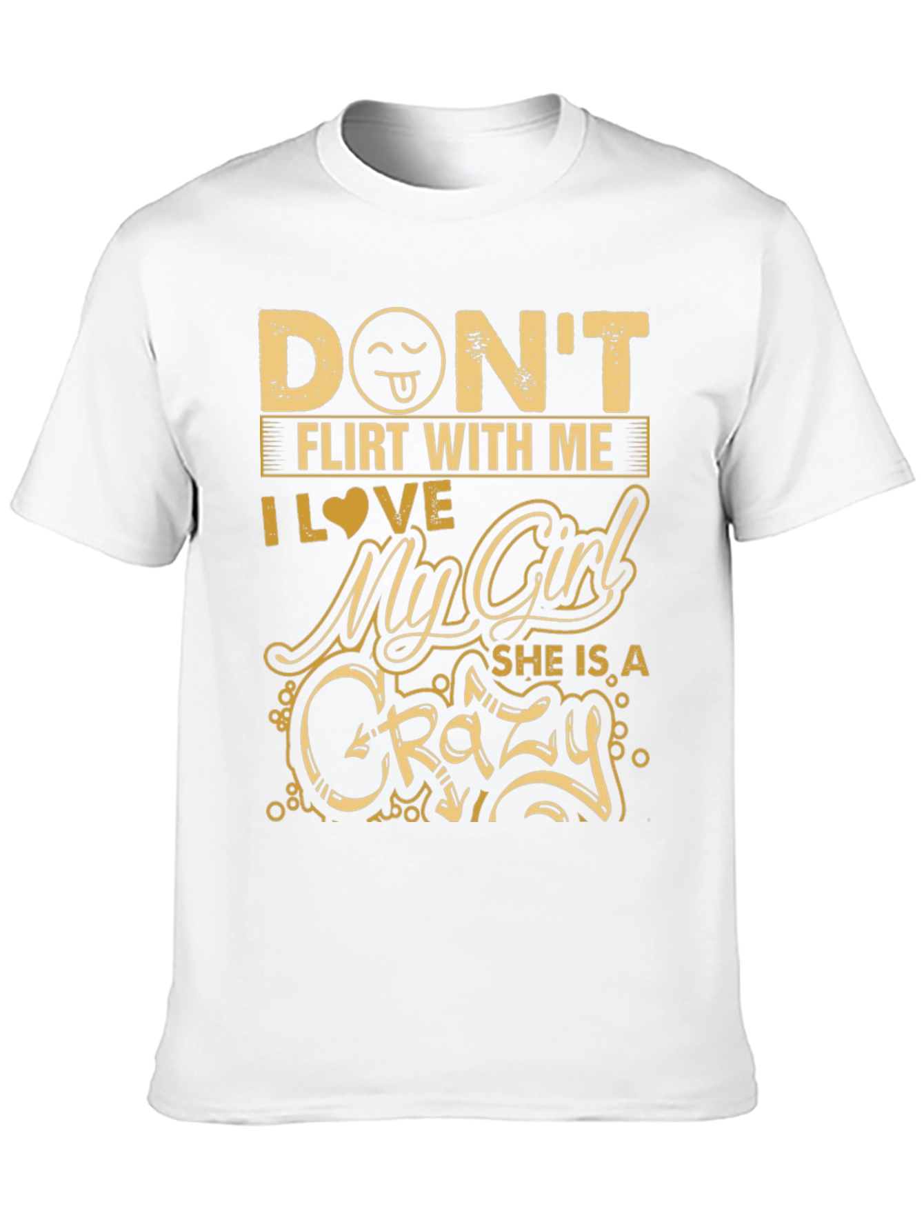 Black Don't Flirt With Me Crazy Girlfriend T-Shirt view 10