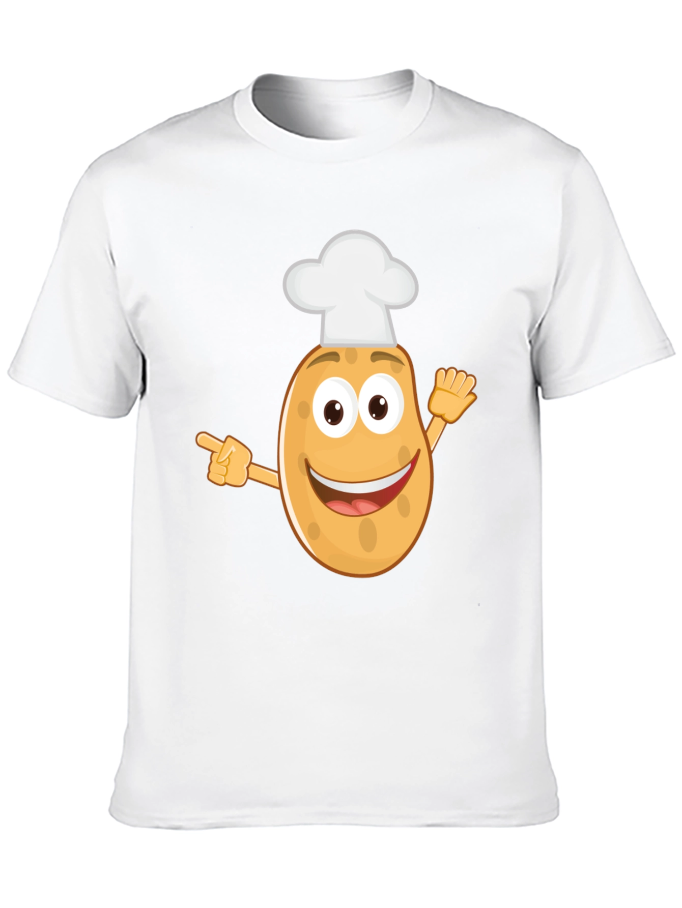 Black Funny Potato Chef T-Shirt view 10