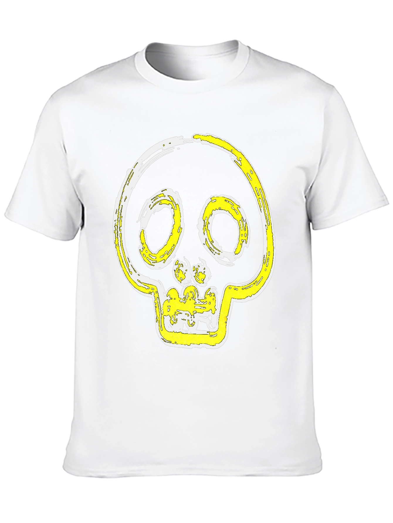 Black Skull Graphic Print T-Shirt - Modern Casual Tee view 10